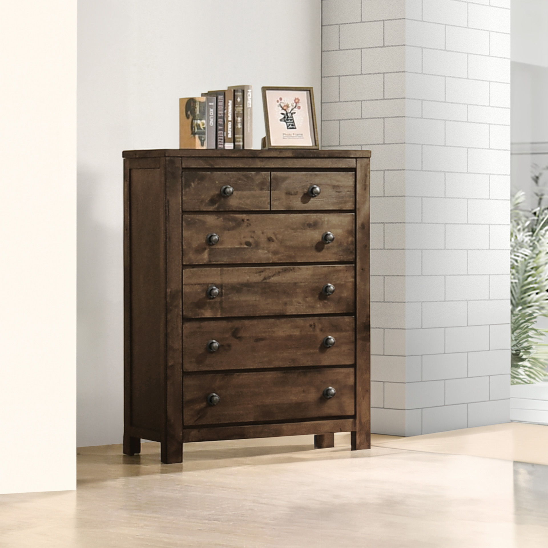 Blue Ridge - Chest - Rustic Gray, dark brown