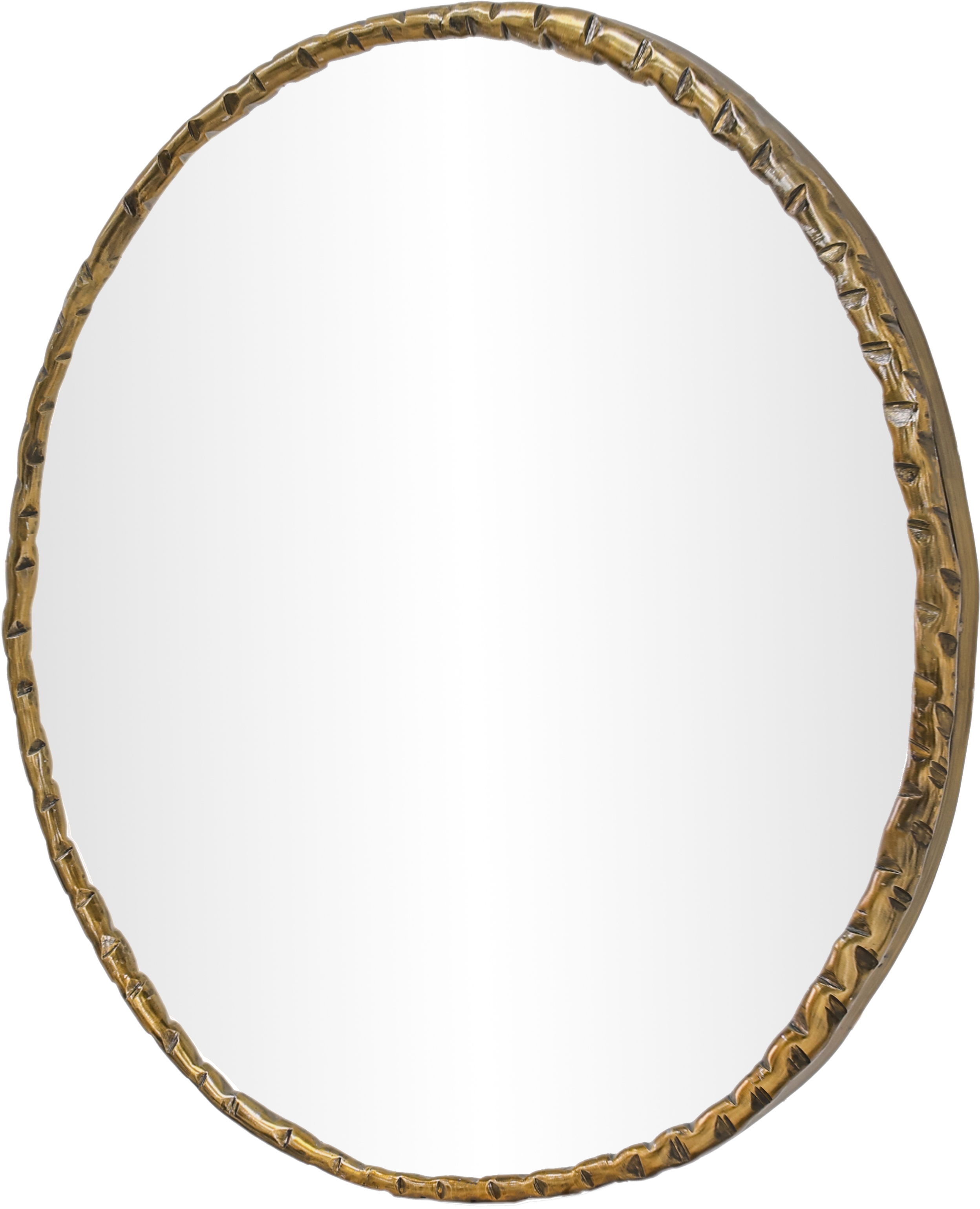 Hammer - 36" Iron Mirror - Gold