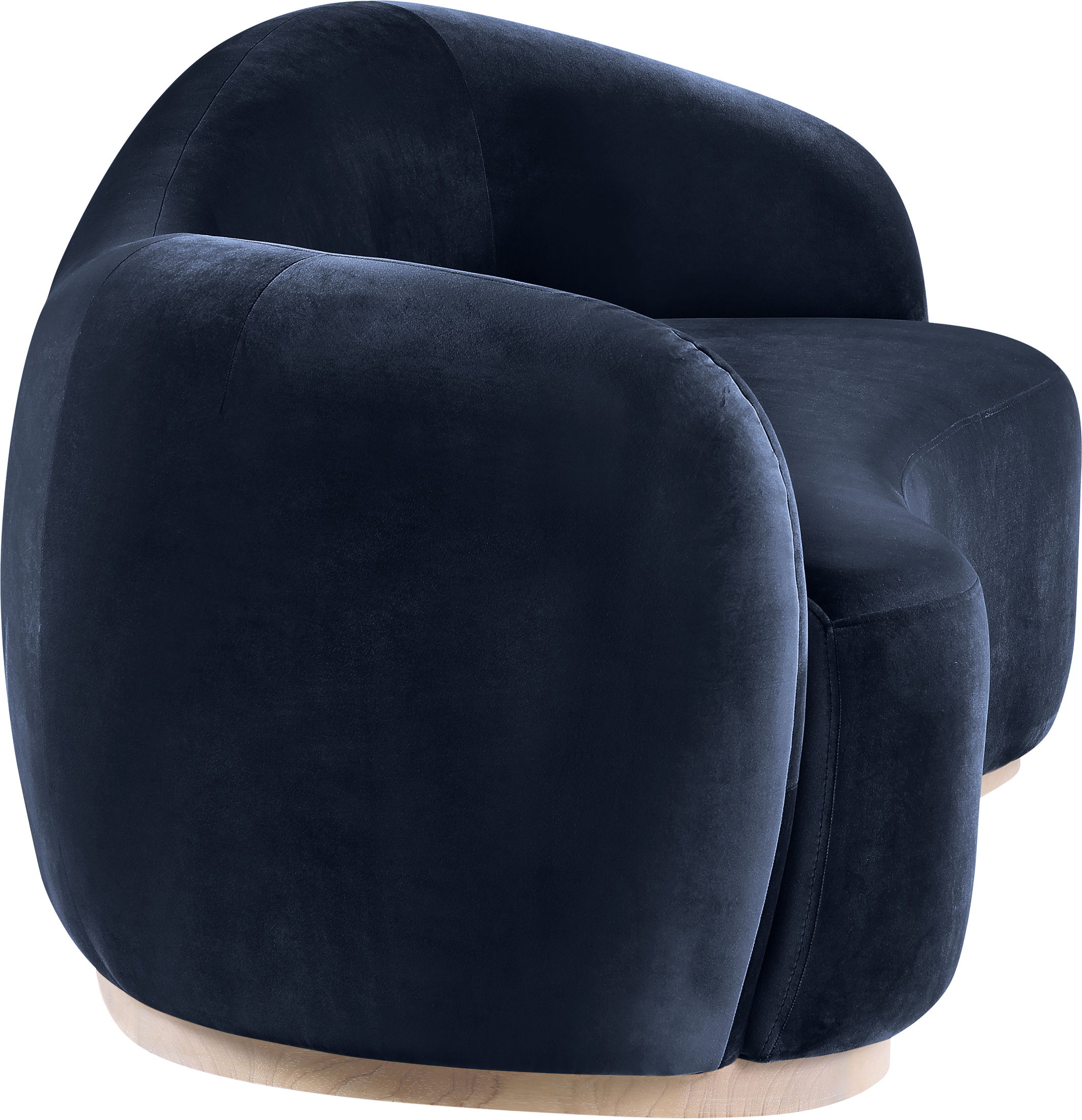 Gustavo - Velvet 92.5" Upholstered Sofa - Navy