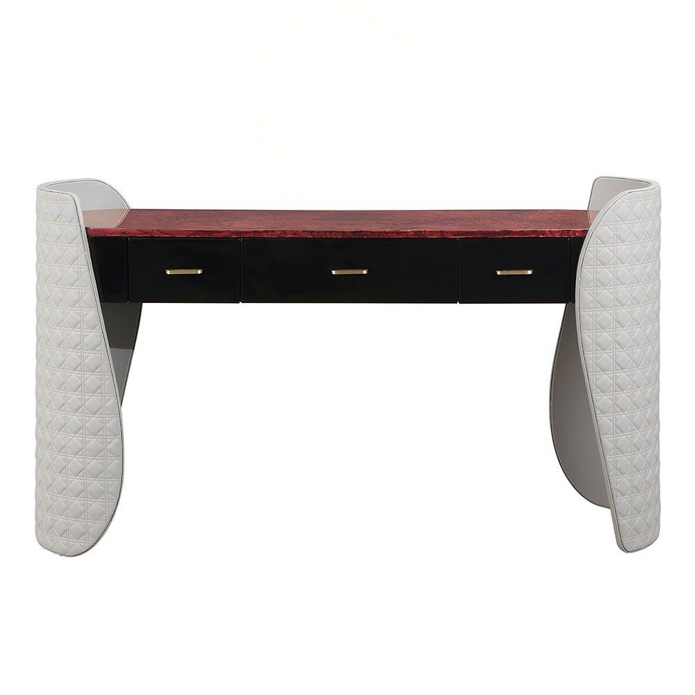 Jamonica - Vanity Desk - Gray & Dark Brown, gray, view 3