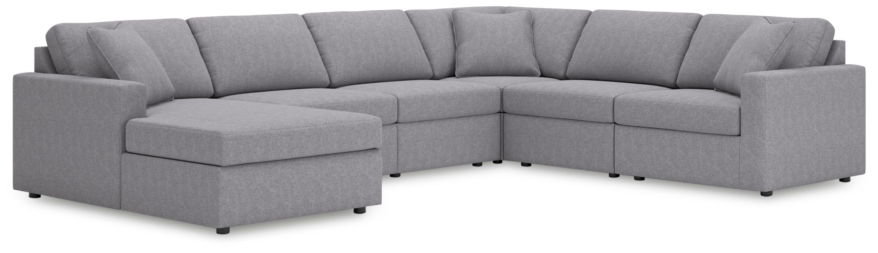 Modmax – 6-Piece Sectional With Laf Corner Chaise – Granite
