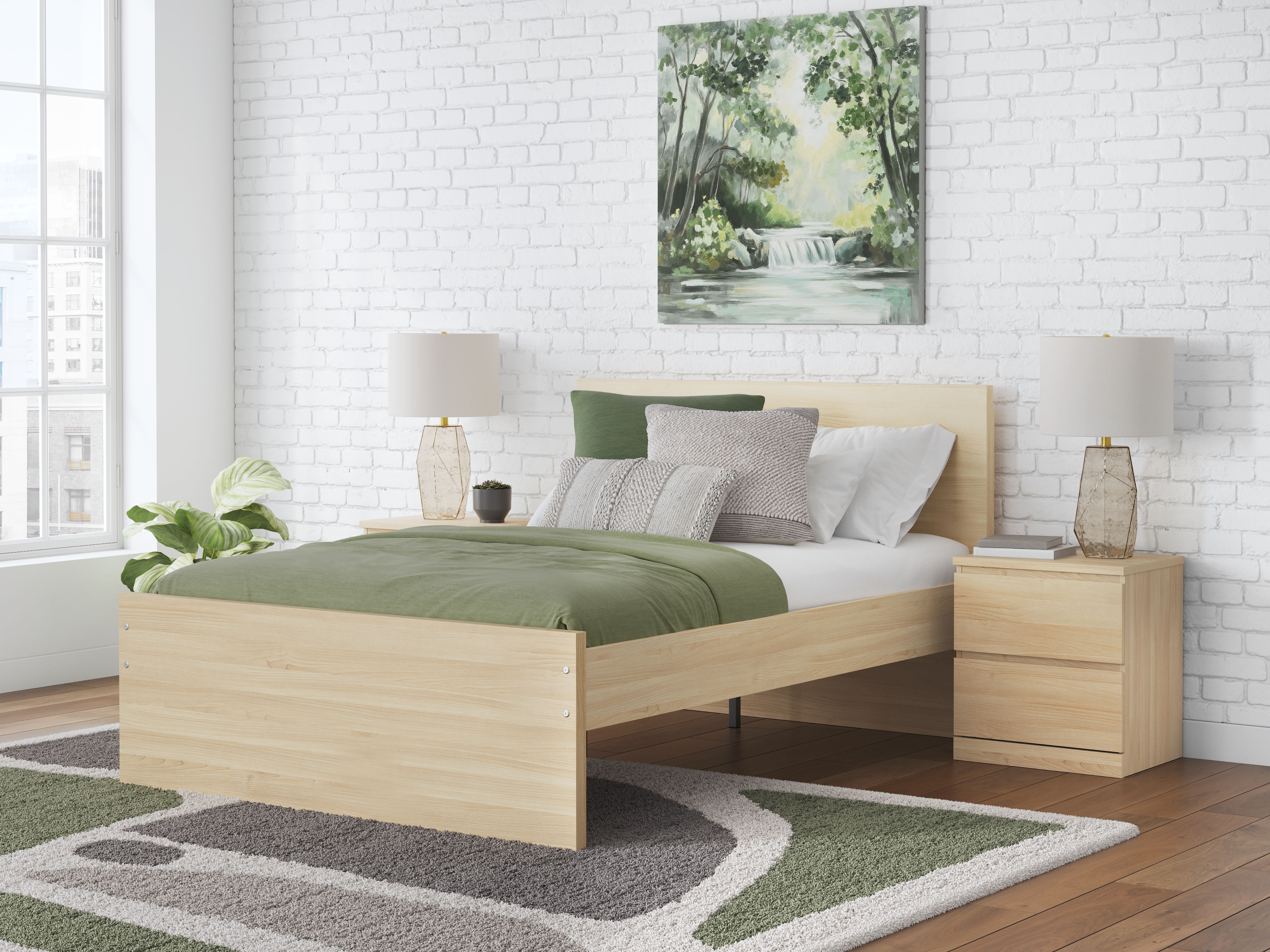 Onita - King Panel Platform Bed - Natural