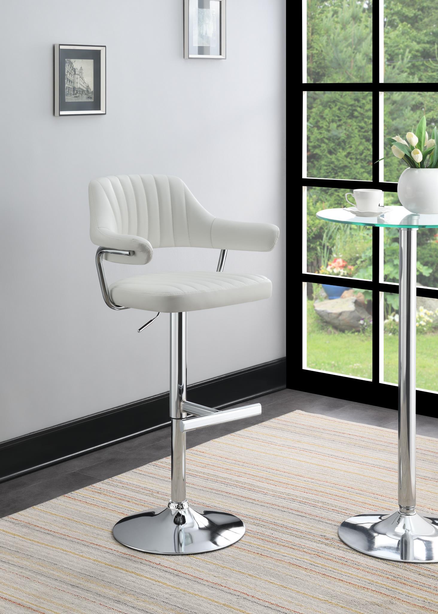 ST125 - Faux Leather Bar Stool (Set of 2) - White