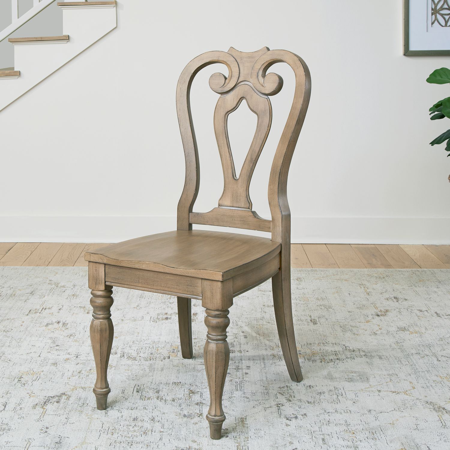 Liberty Furniture Magnolia Manor - Splat Back Side Chair (RTA) - Brown