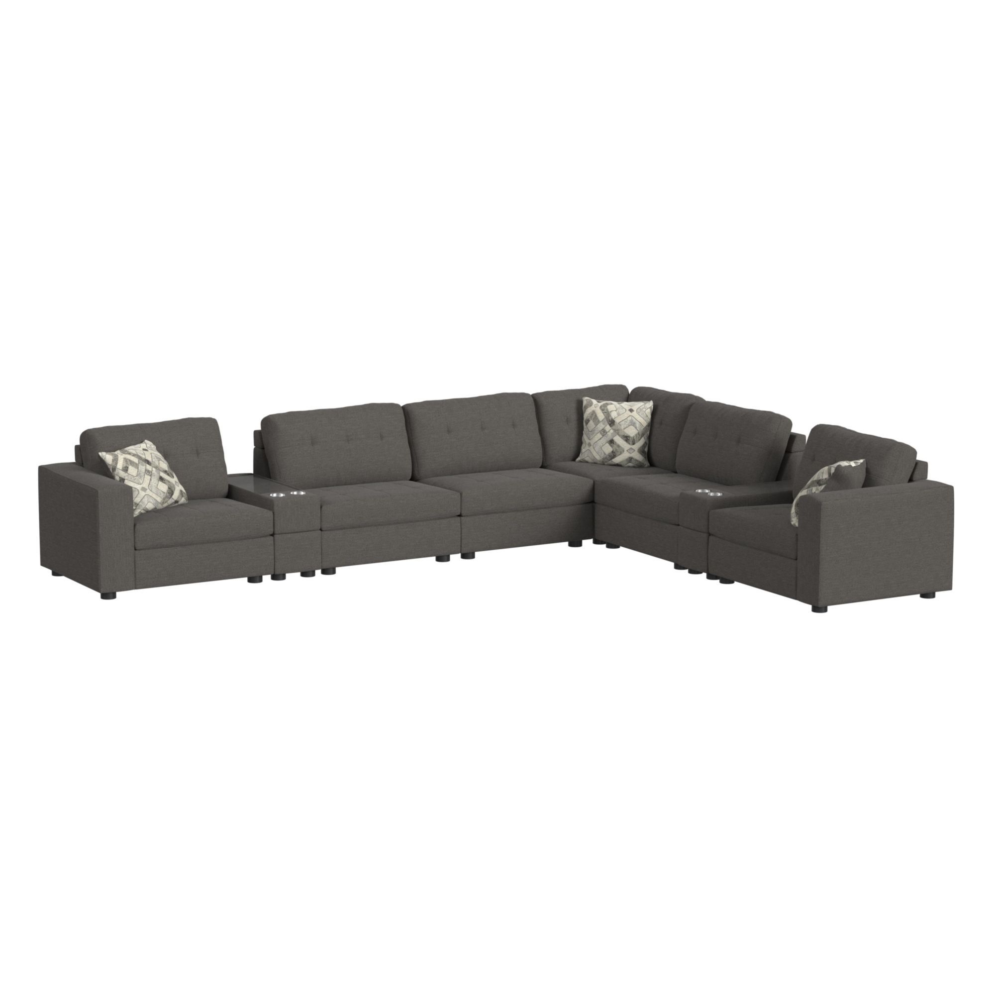 Options One - 9 Piece Living Room Set - Palmer Plus Ash