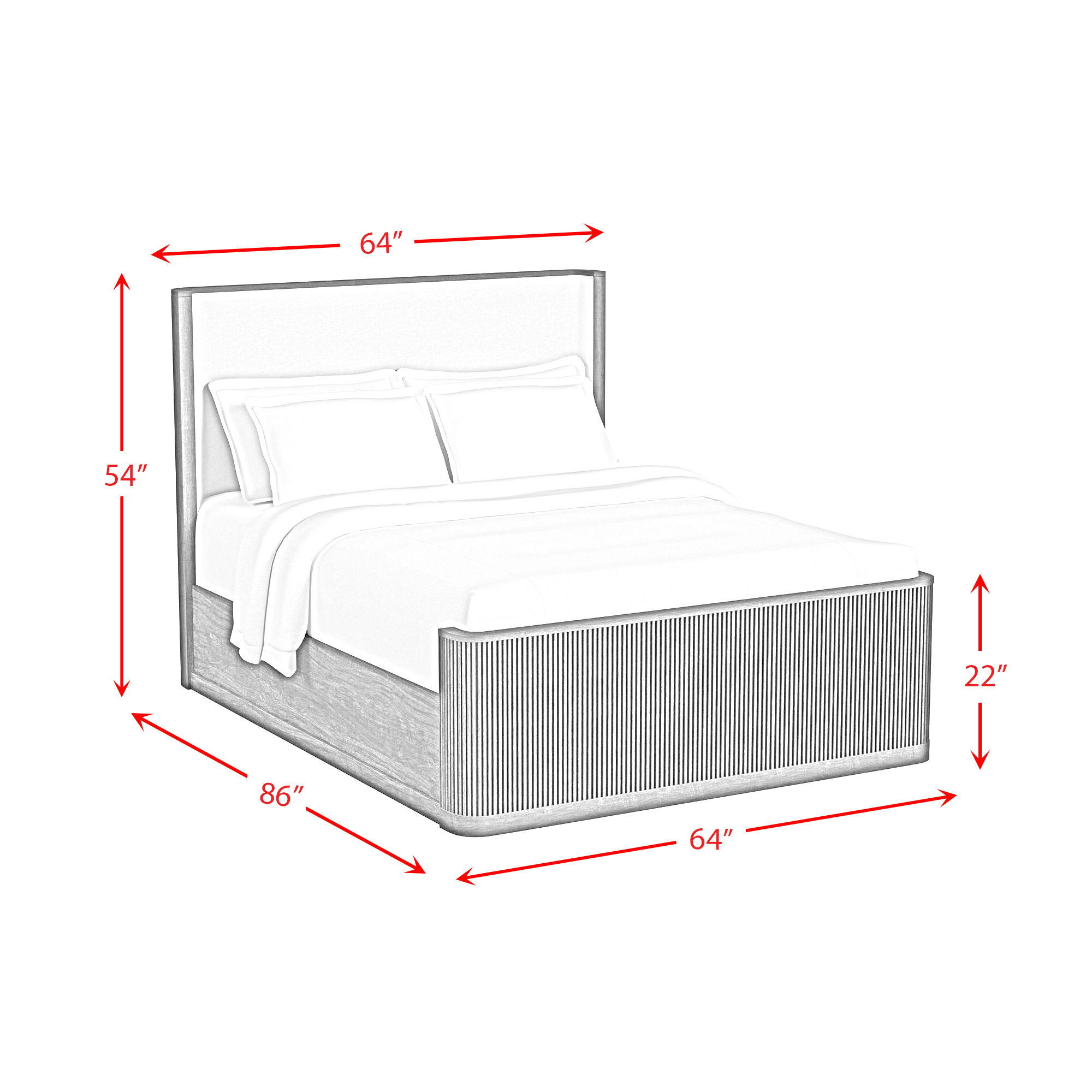 Sylvie - Queen Upholstered 5 Piece Bedroom Set With 2 Nightstands, Dresser & Chest - Natural