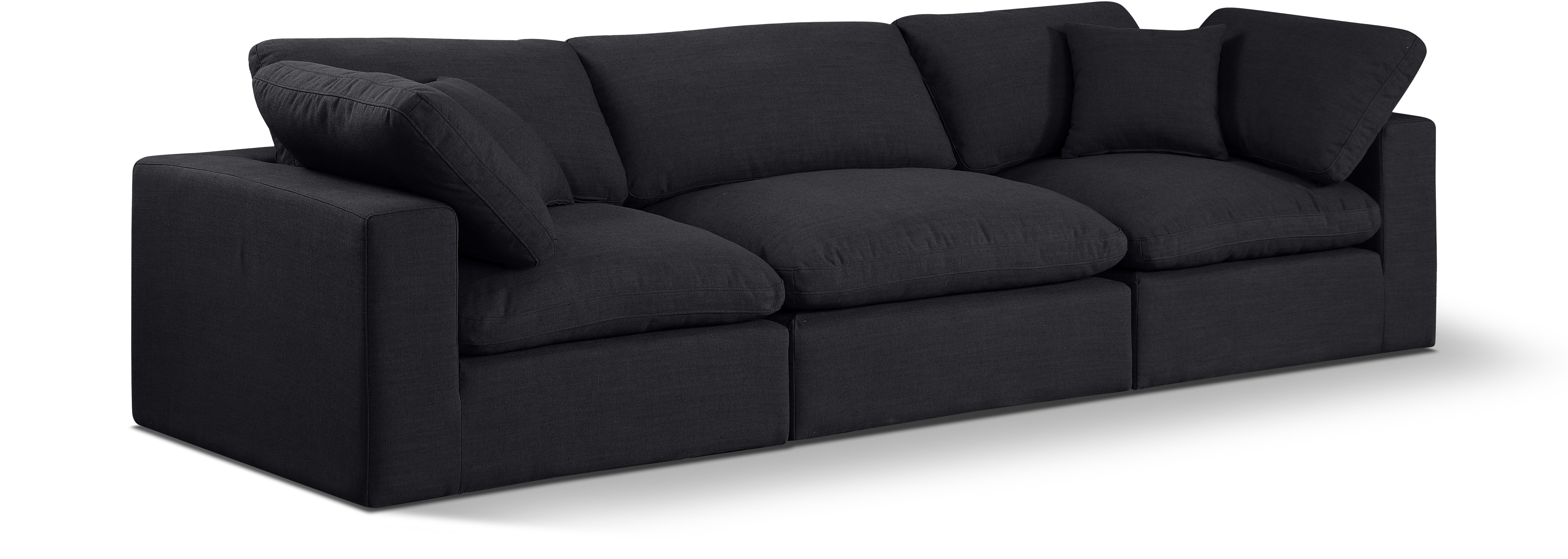 Comfy - Linen Modular Sofa 3 Seats - Charcoal