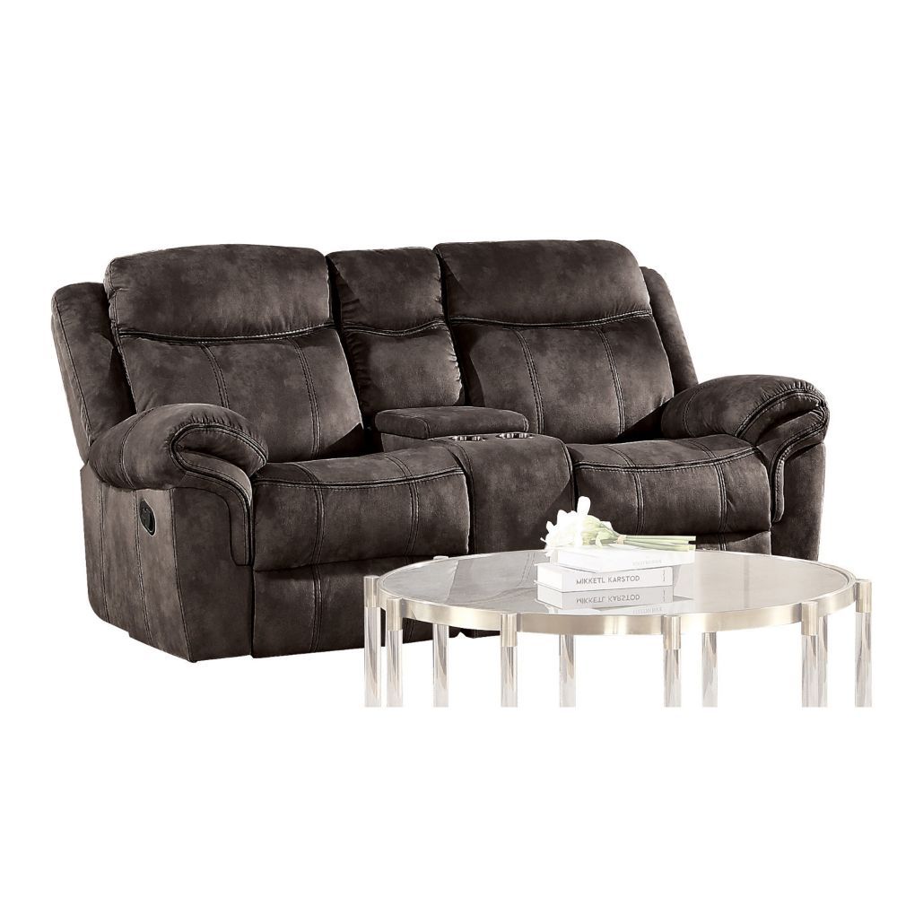 Zubaida Loveseat 2Tone Chocolate Velvet New Lots Furniture