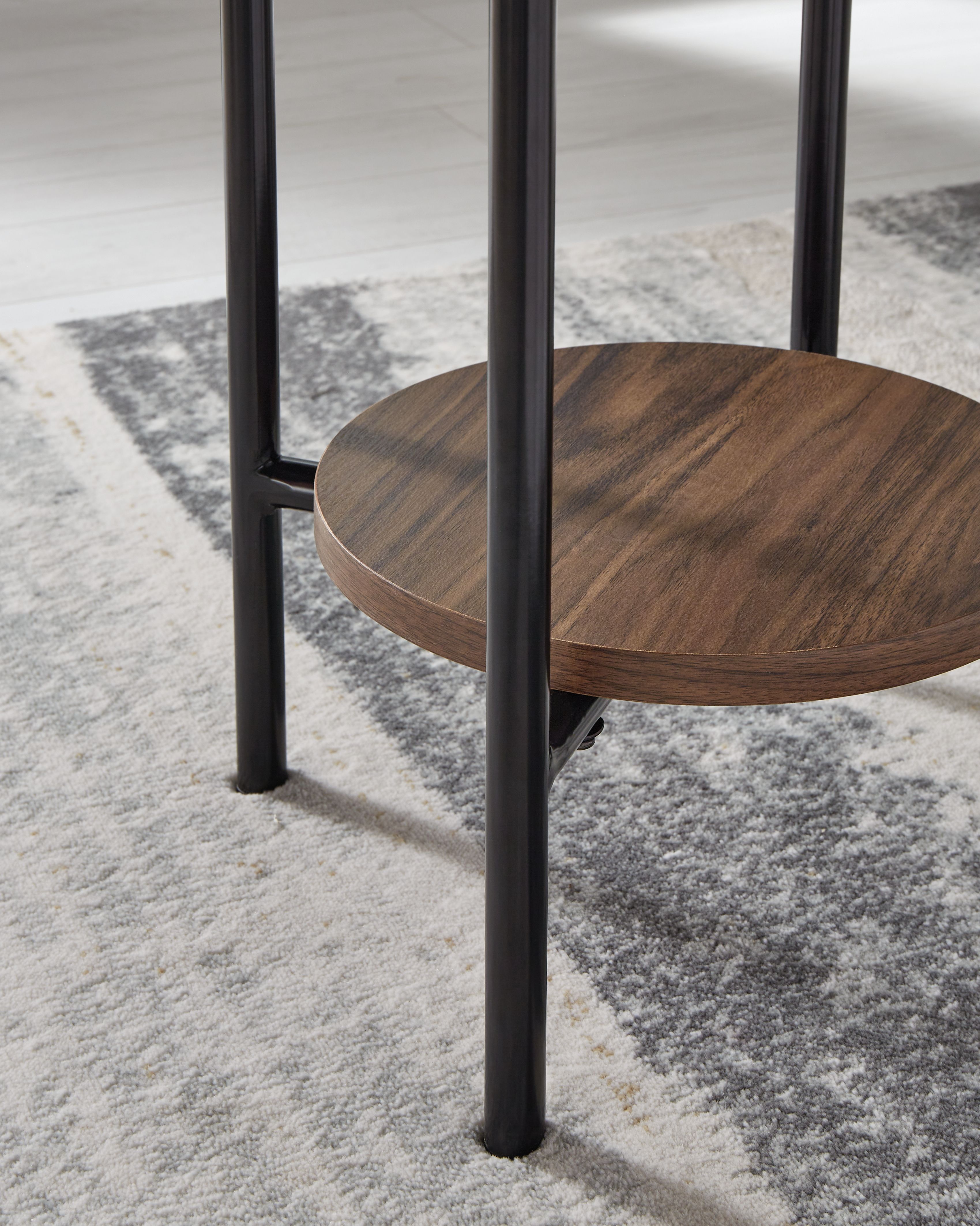 Ashley Furniture Wrenwich - Occasional Table Set (Set of 3) - Brown / Black / White - Image 6