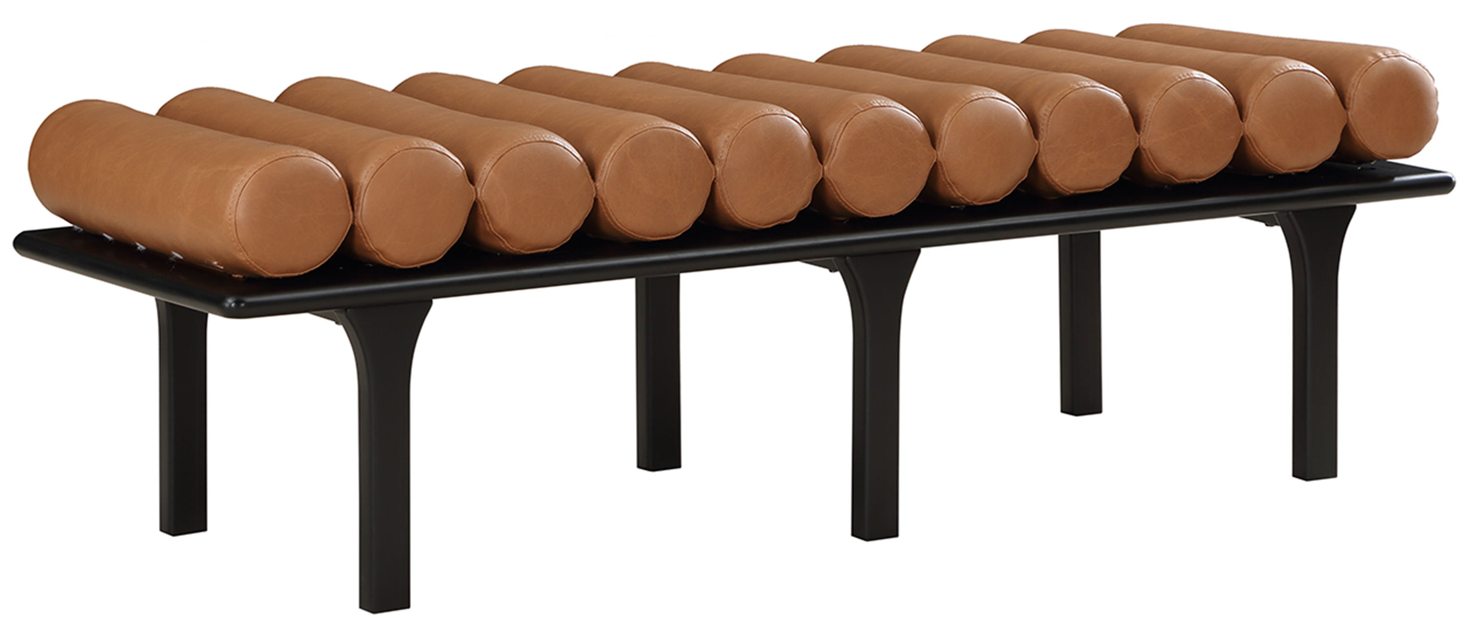 Landon - Bench With Black Base - Cognac