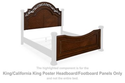 Lavinton – King/ California King Poster Headboard/ Footboard Panels – Brown
