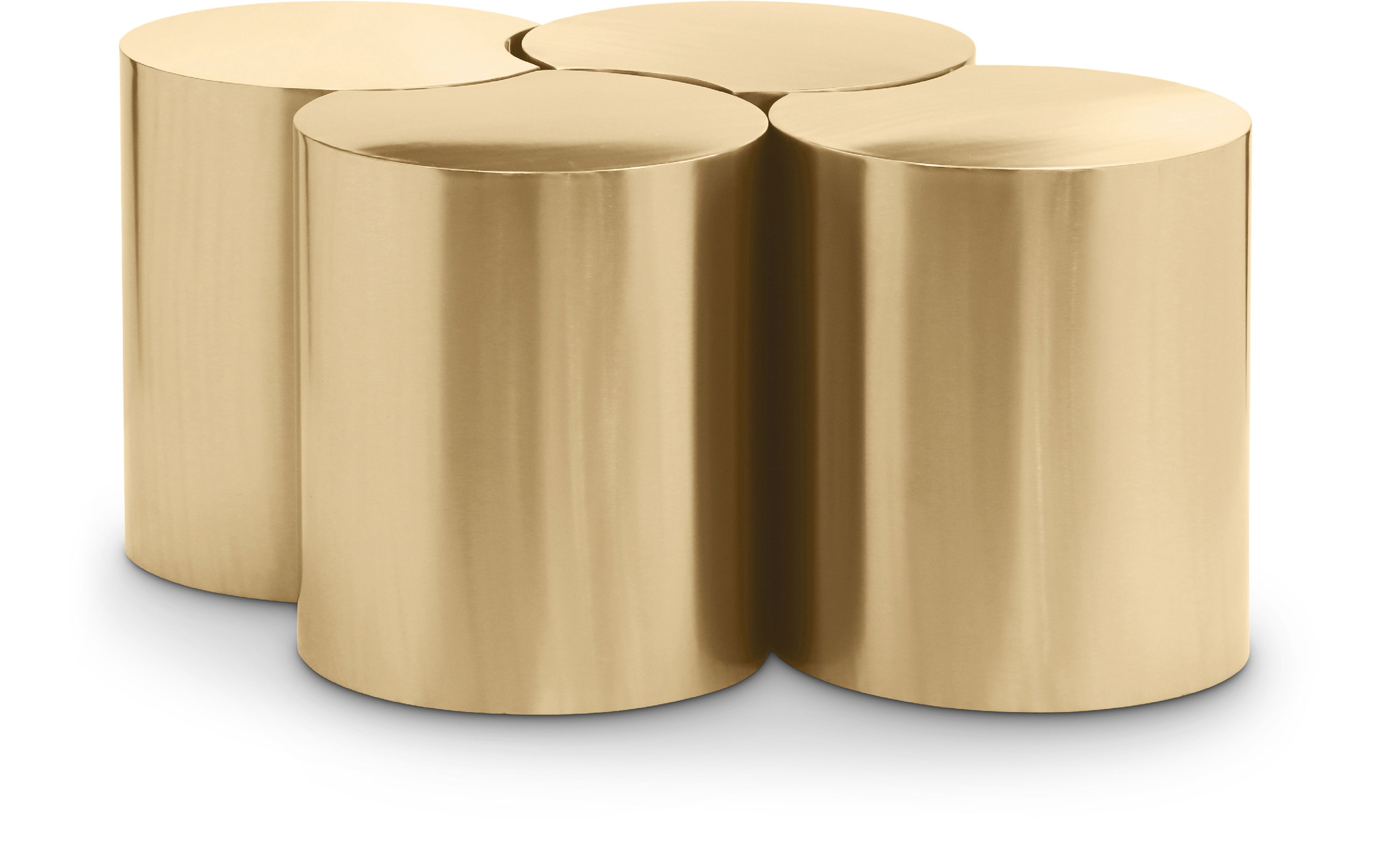 Dimple - 16" 4 Piece Modular Coffee Table - Gold