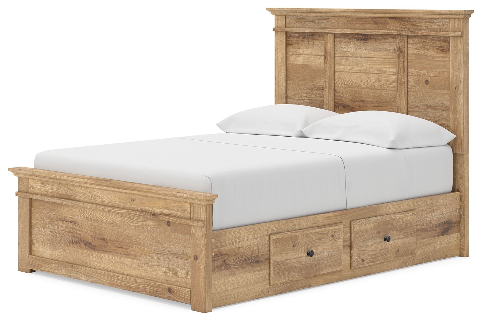 Ashley Furniture Makidern - Full Panel Storage Bed With 2 Under Bed Storage Units - Tan - Image 4