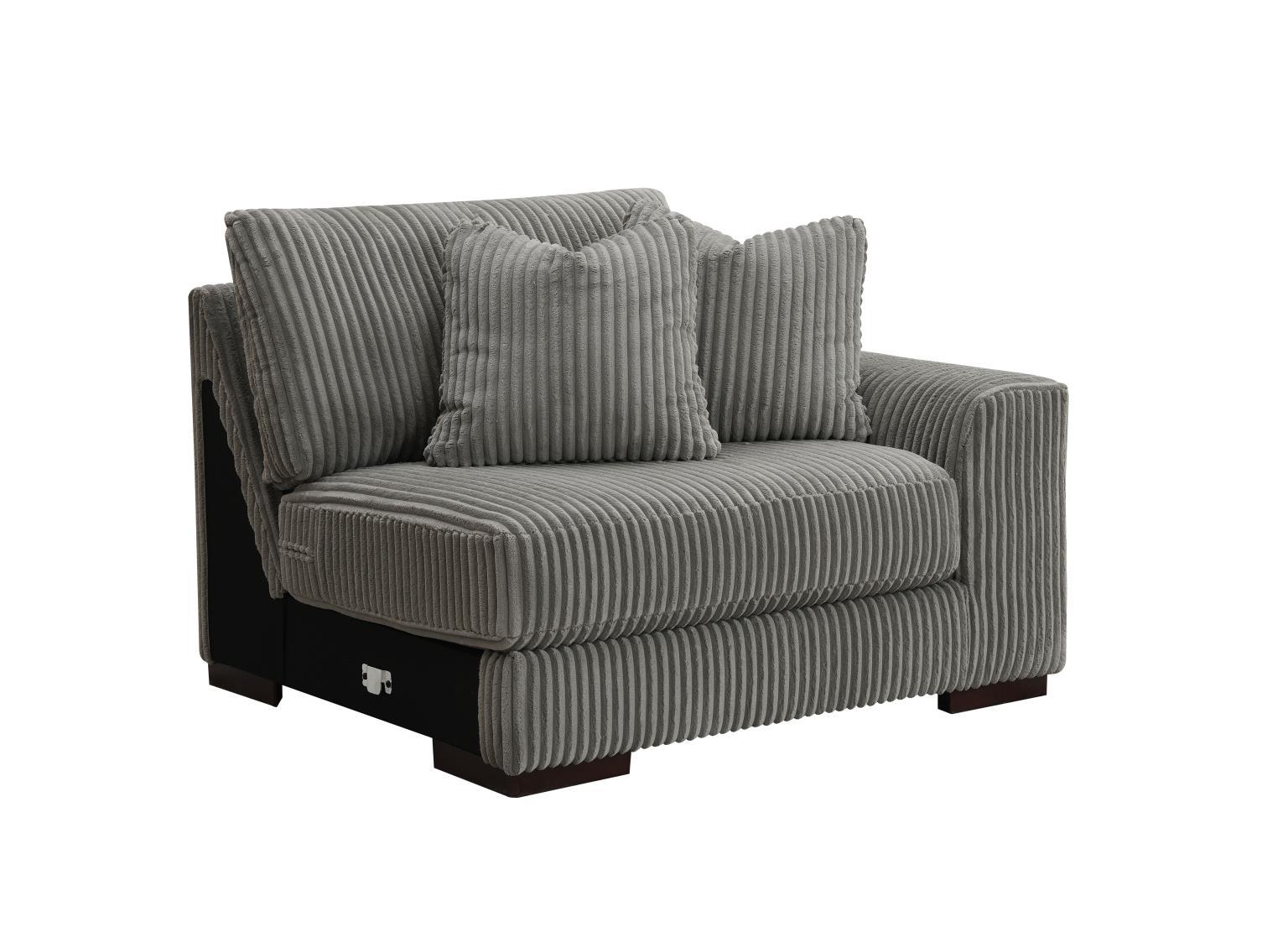 U243 - Right Chair With USB-C Charger - Gray