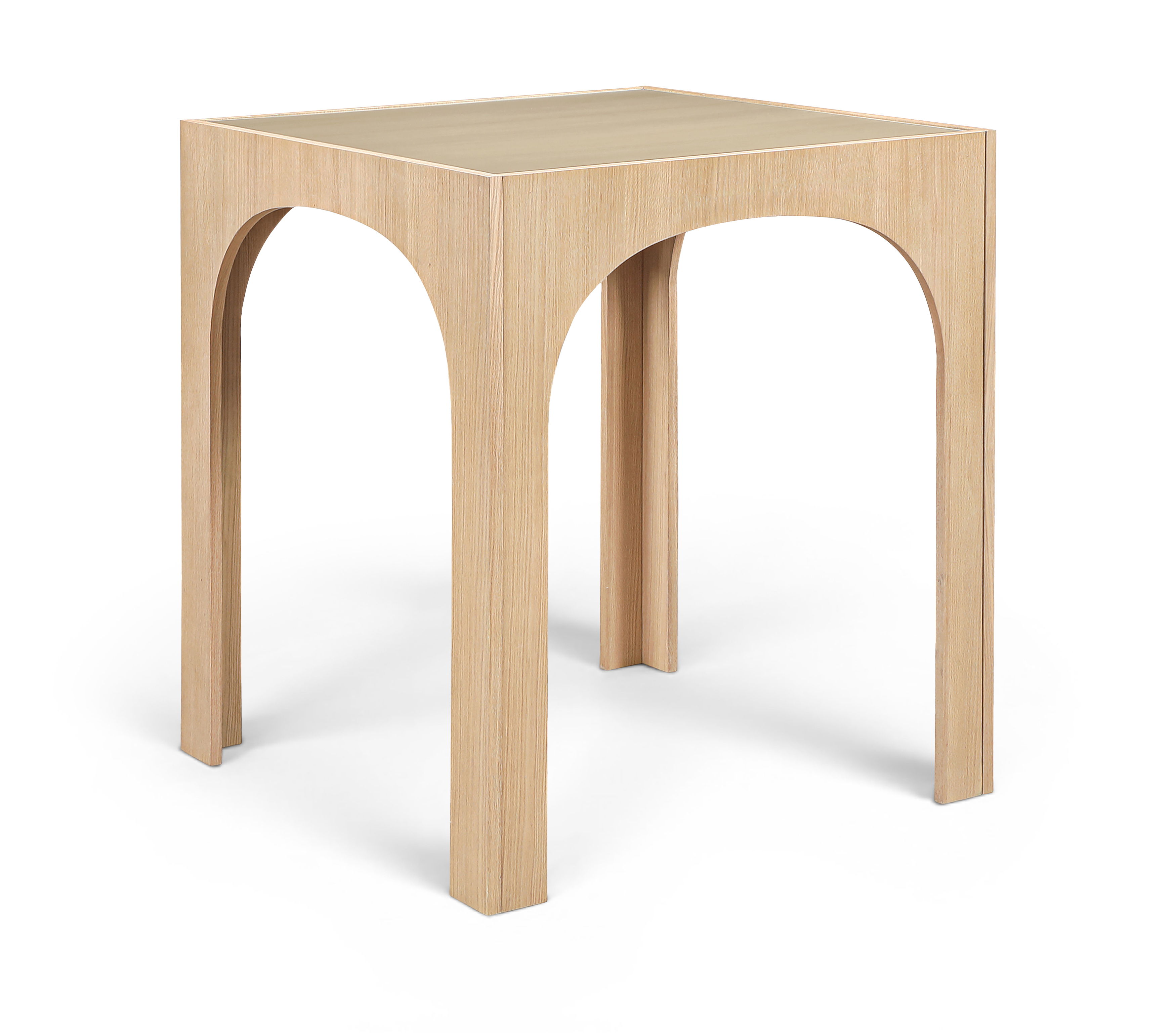 Waldorf - Tempered Glass Top Bar Height Table - Natural
