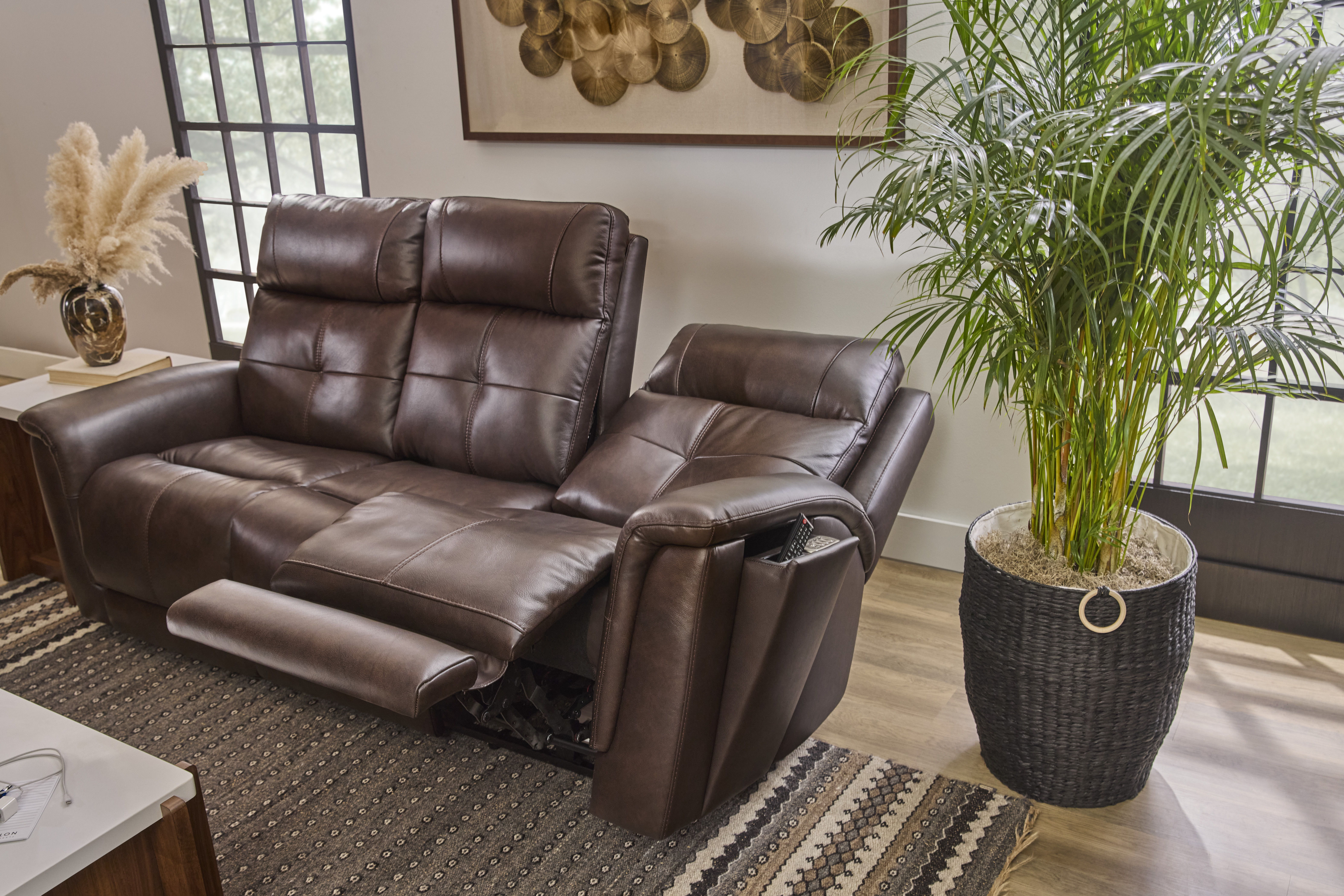 Ranger - Power Reclining Sofa With Console, Power Headrest, Lumbar, Heat & Massage - Dark Brown, dark brown, view 7
