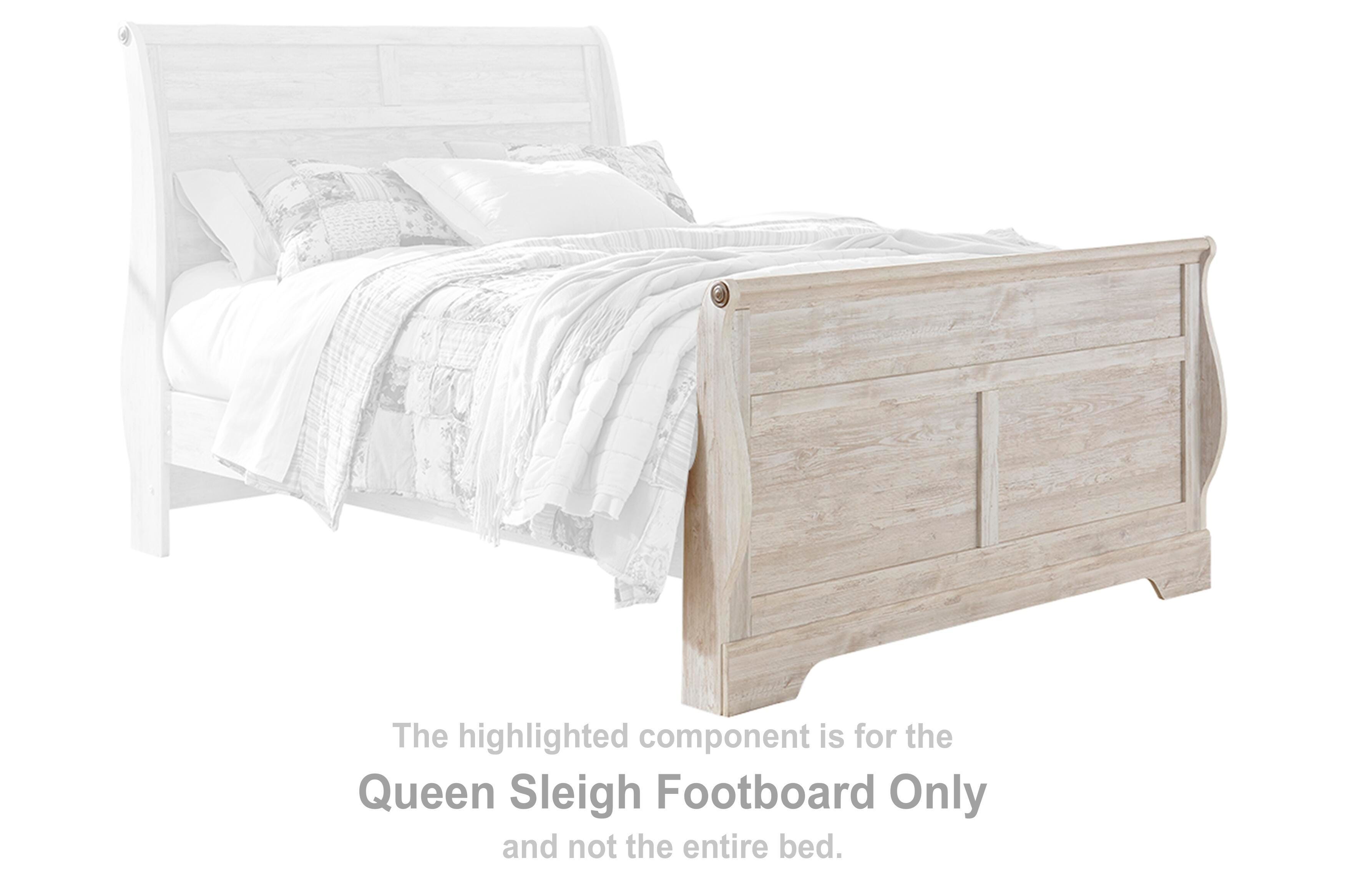 Willowton – Queen Sleigh Footboard – Whitewash