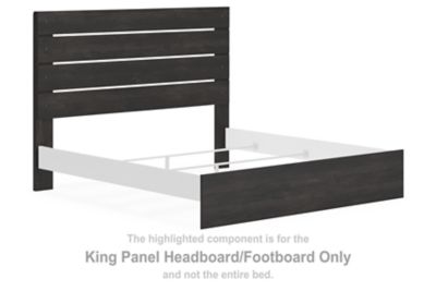 Hollivern – King Panel Headboard/Footboard – Dark Gray