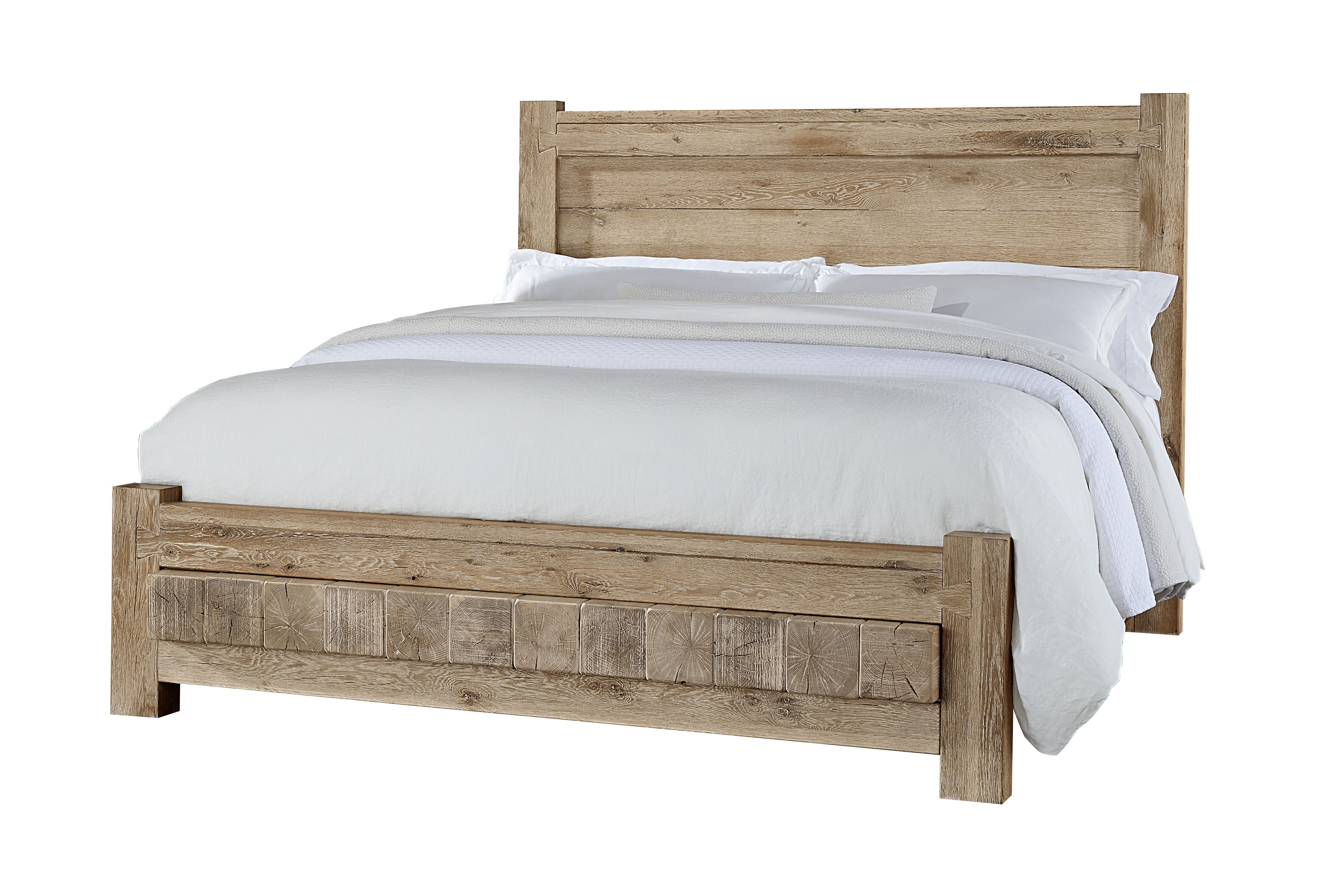Vaughan-Bassett Dovetail - King Poster Bed With 6 X 6 Footboard - Sun Bleached White