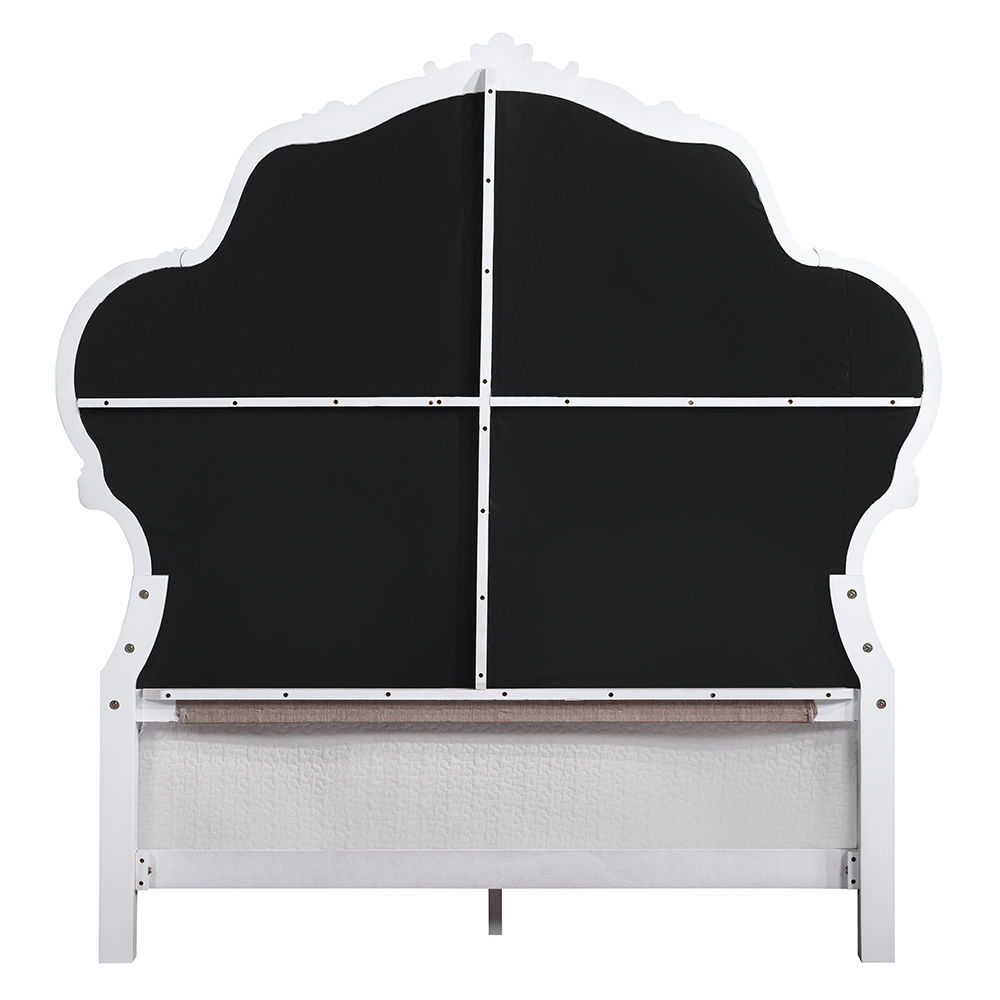 Latisha - Queen Bed - White, dark brown, view 4