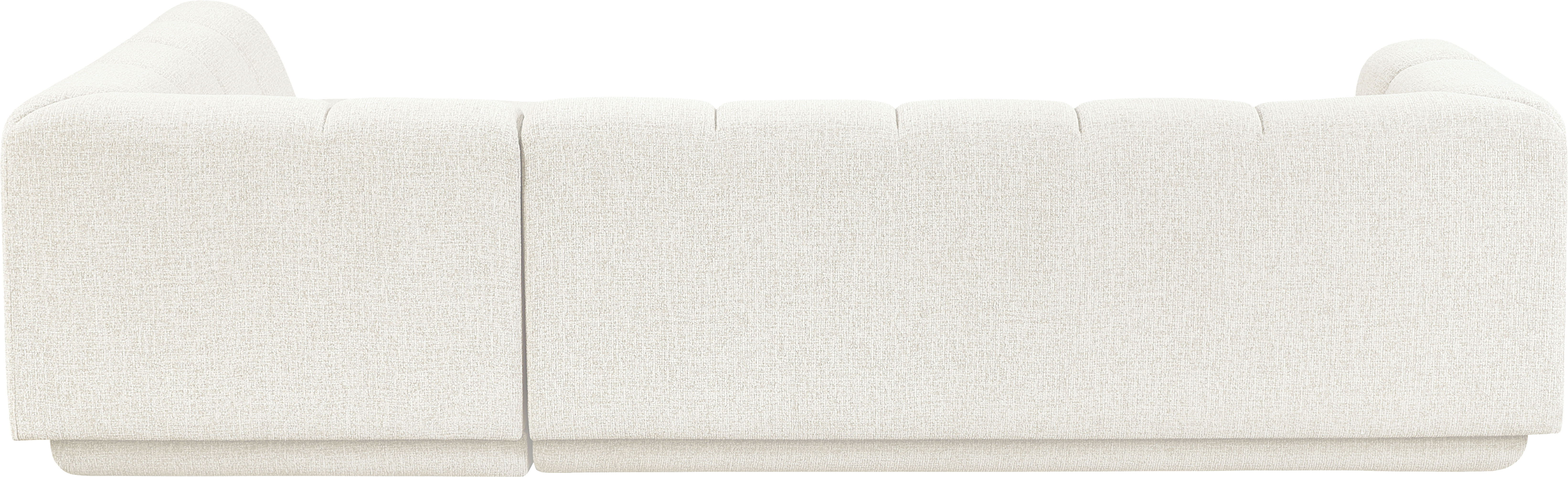 Modari - Fabric Upholstered 2 Piece RAF Modular Sectional - Cream