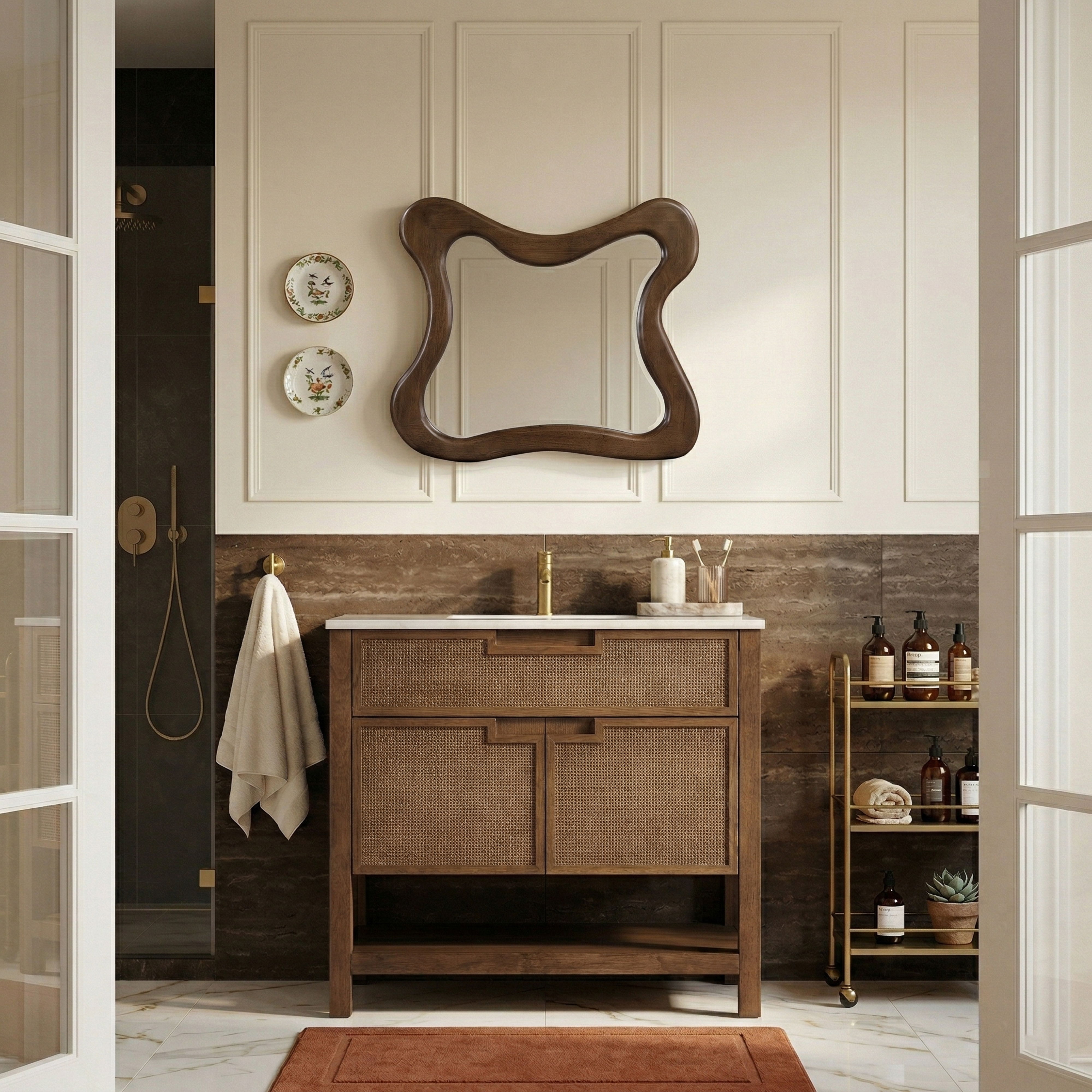 Soren - 36'' Bathroom Vanity - Brown / Gray