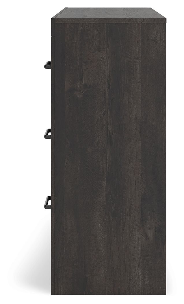 Ashley Furniture Hollivern - Six Drawer Dresser - Dark Gray - Image 7