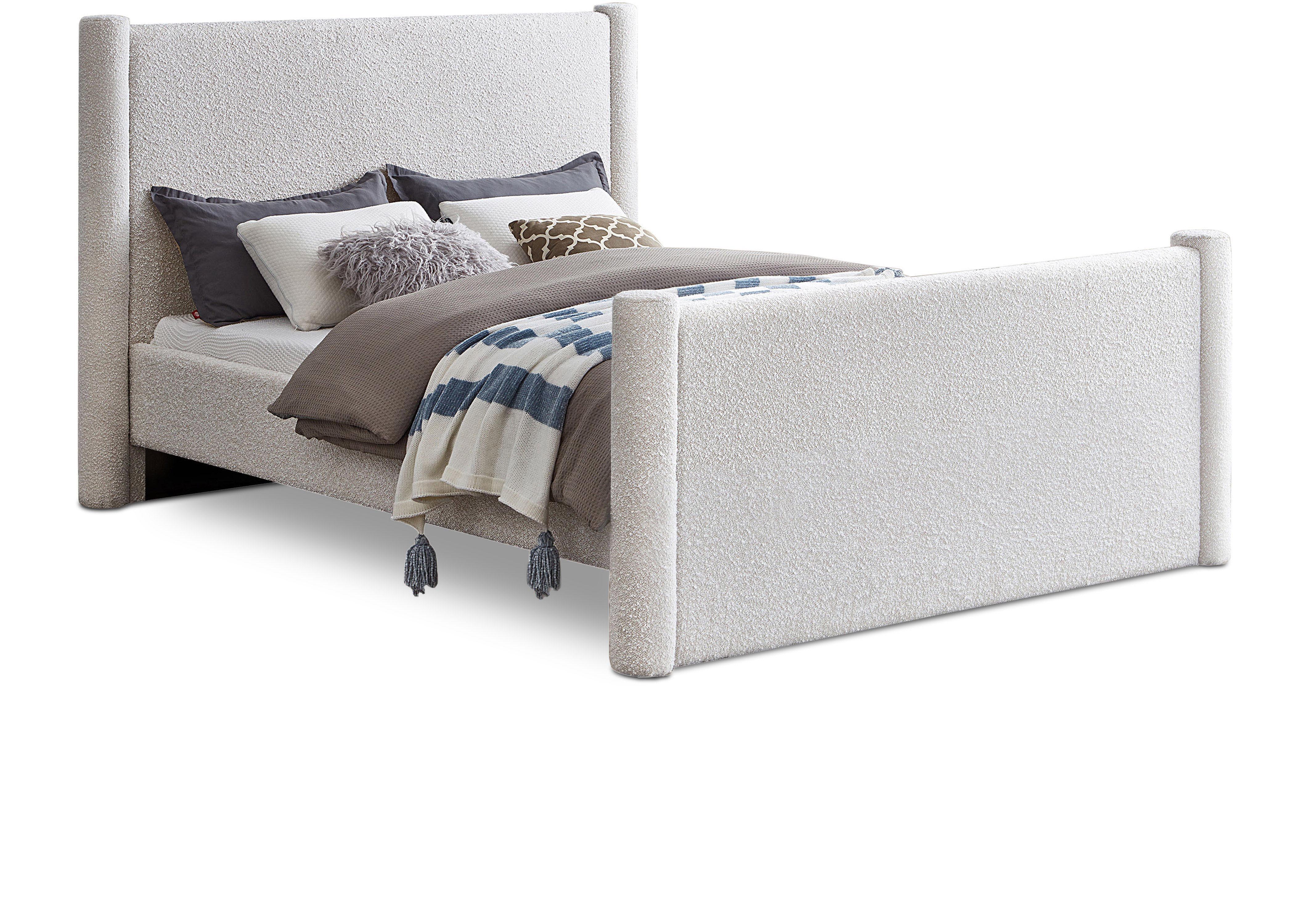 Elias - Boucle King Bed - Cream