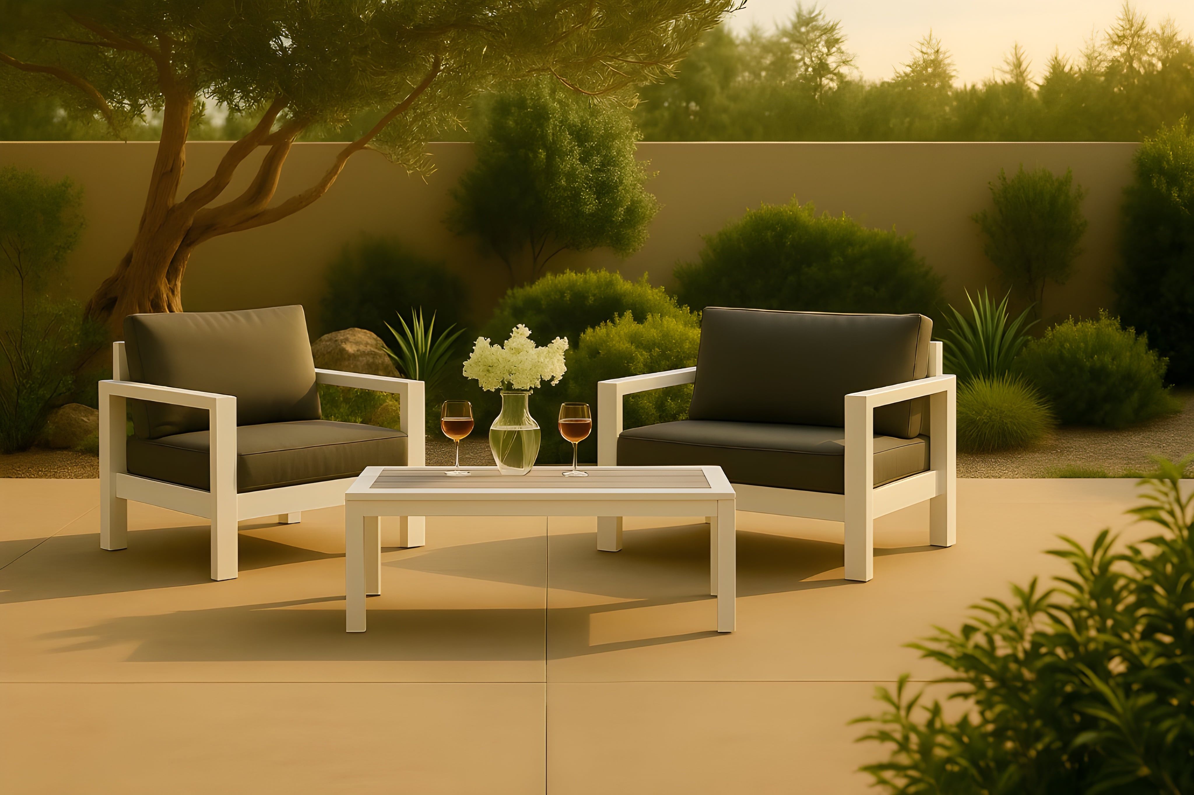 Nizuc - Outdoor Patio Coffee Table - Gray