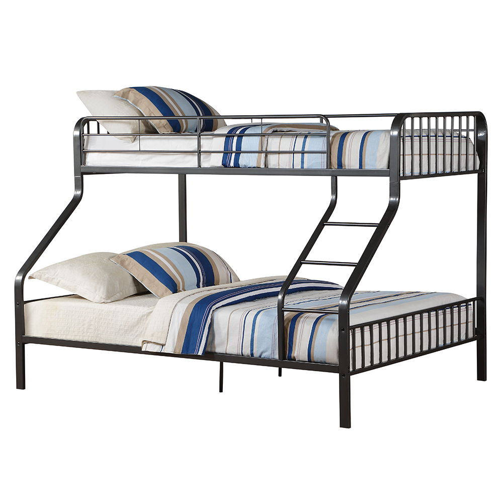 Caius - Twin Long/Queen Bunk Bed - Gunmetal, dark gray, view 4