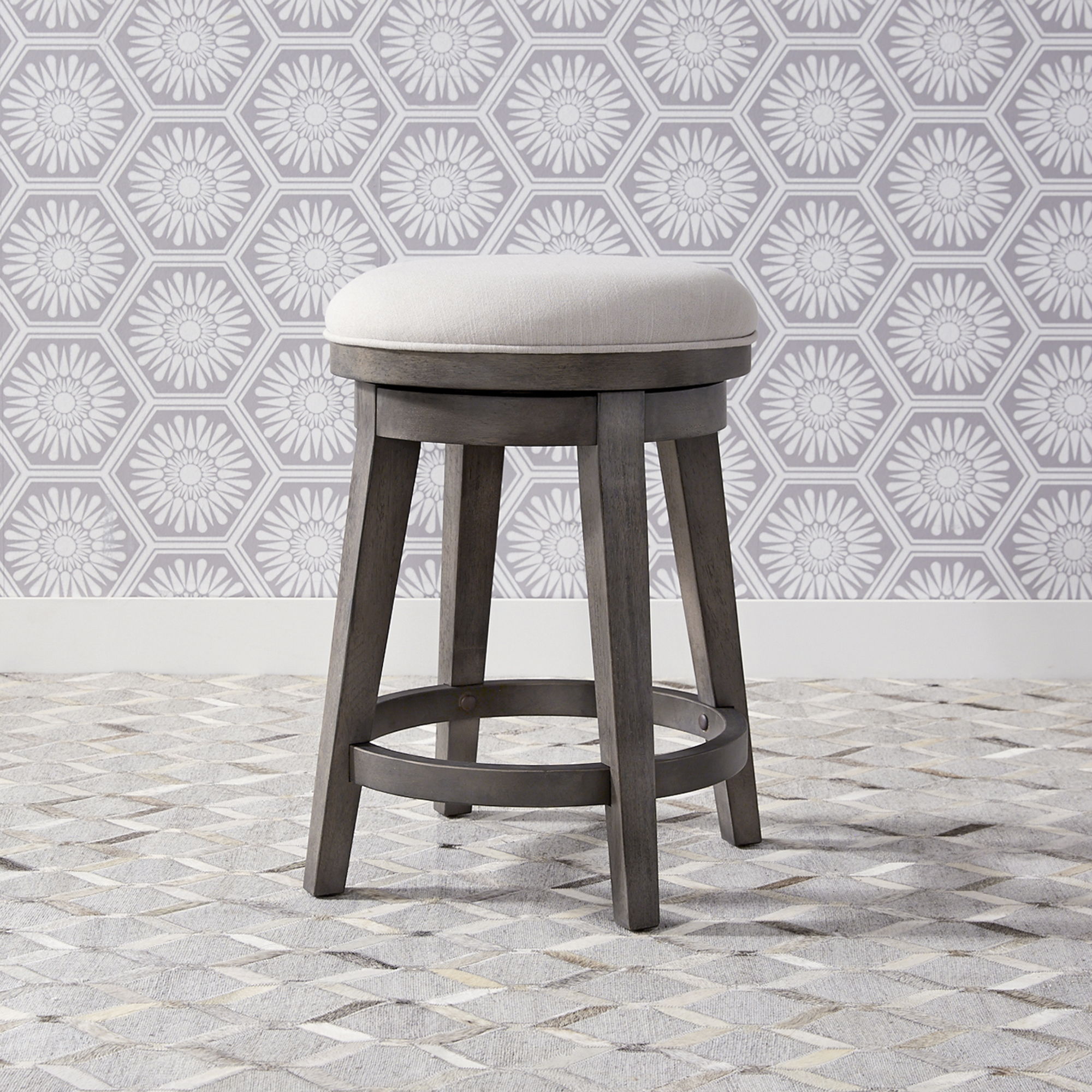 Liberty Furniture Modern Farmhouse - Console Swivel Stool - Gray