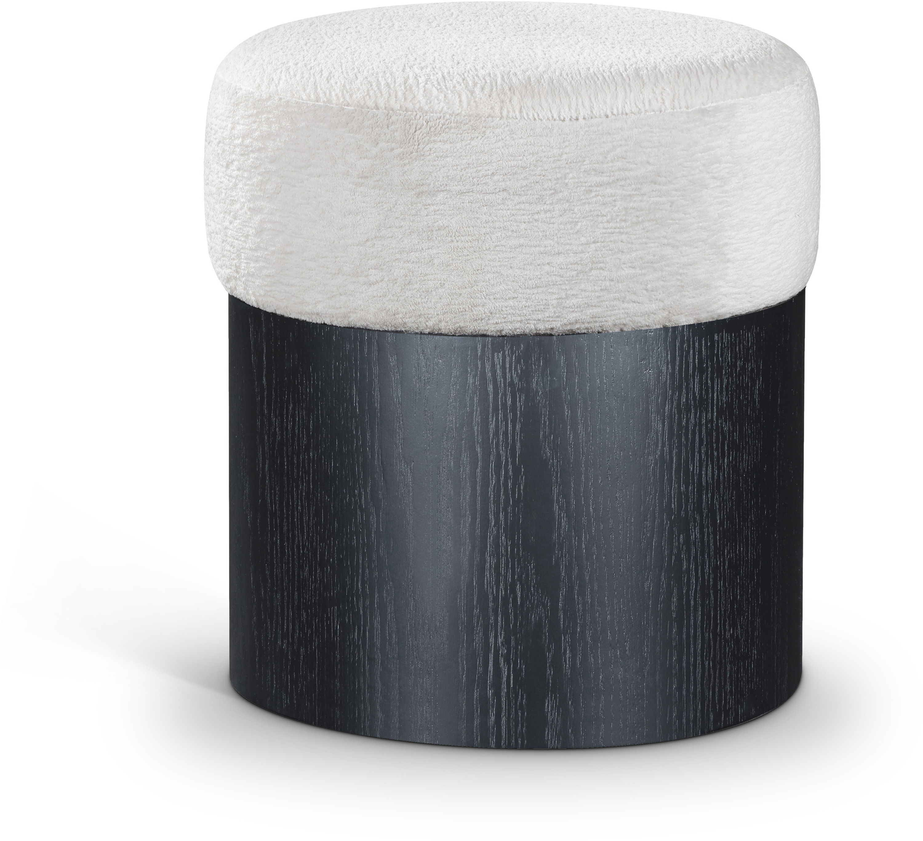 Nimes - Ottoman / Stool With Black Base - Cream