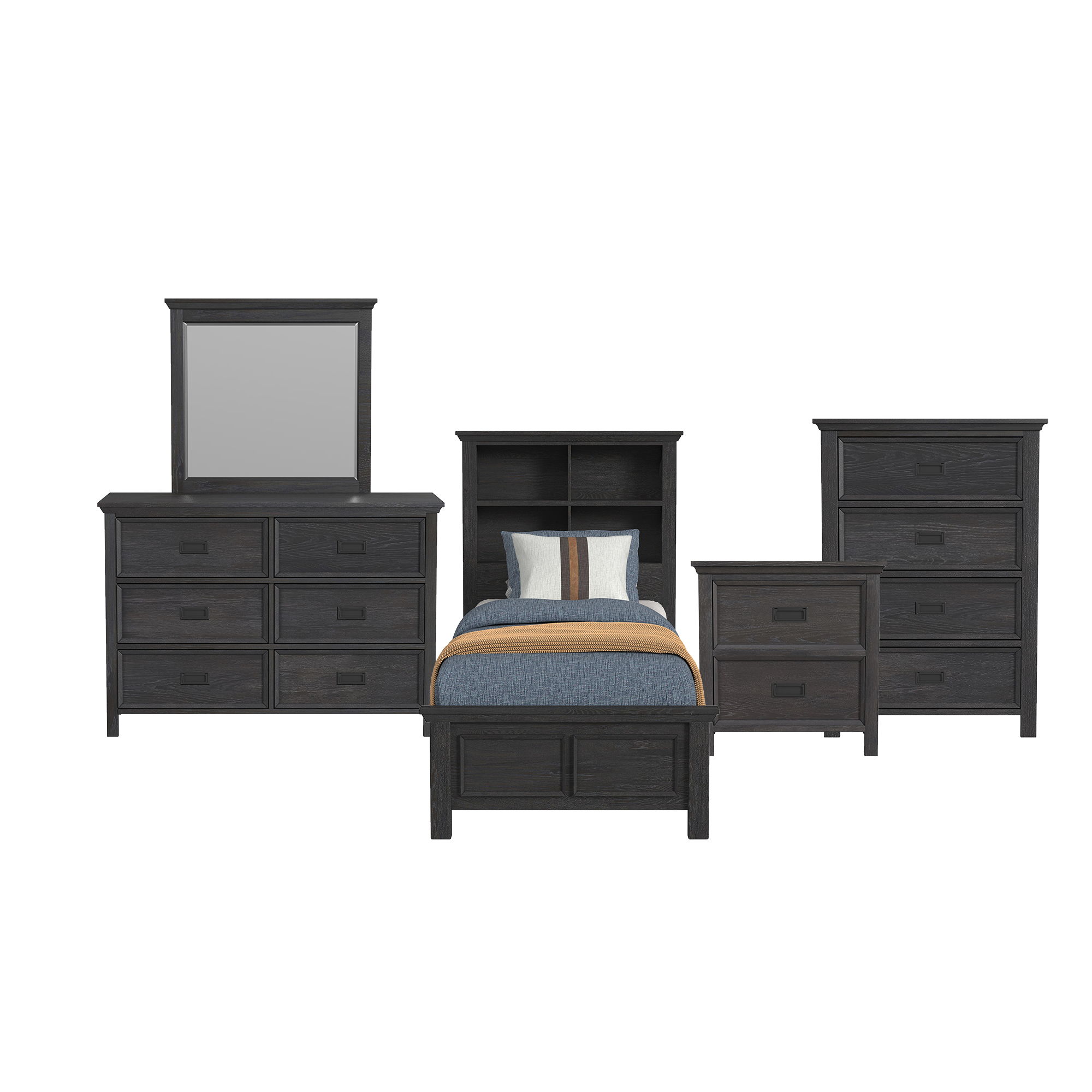 Twin · 5 Pc · Bedroom Set
