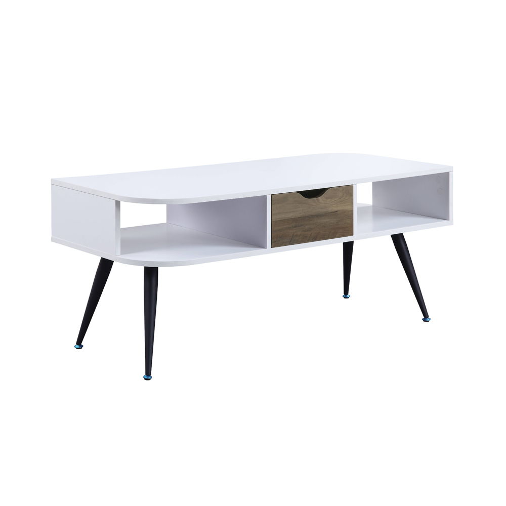 Halima - Coffee Table - White & Black, white, view 2