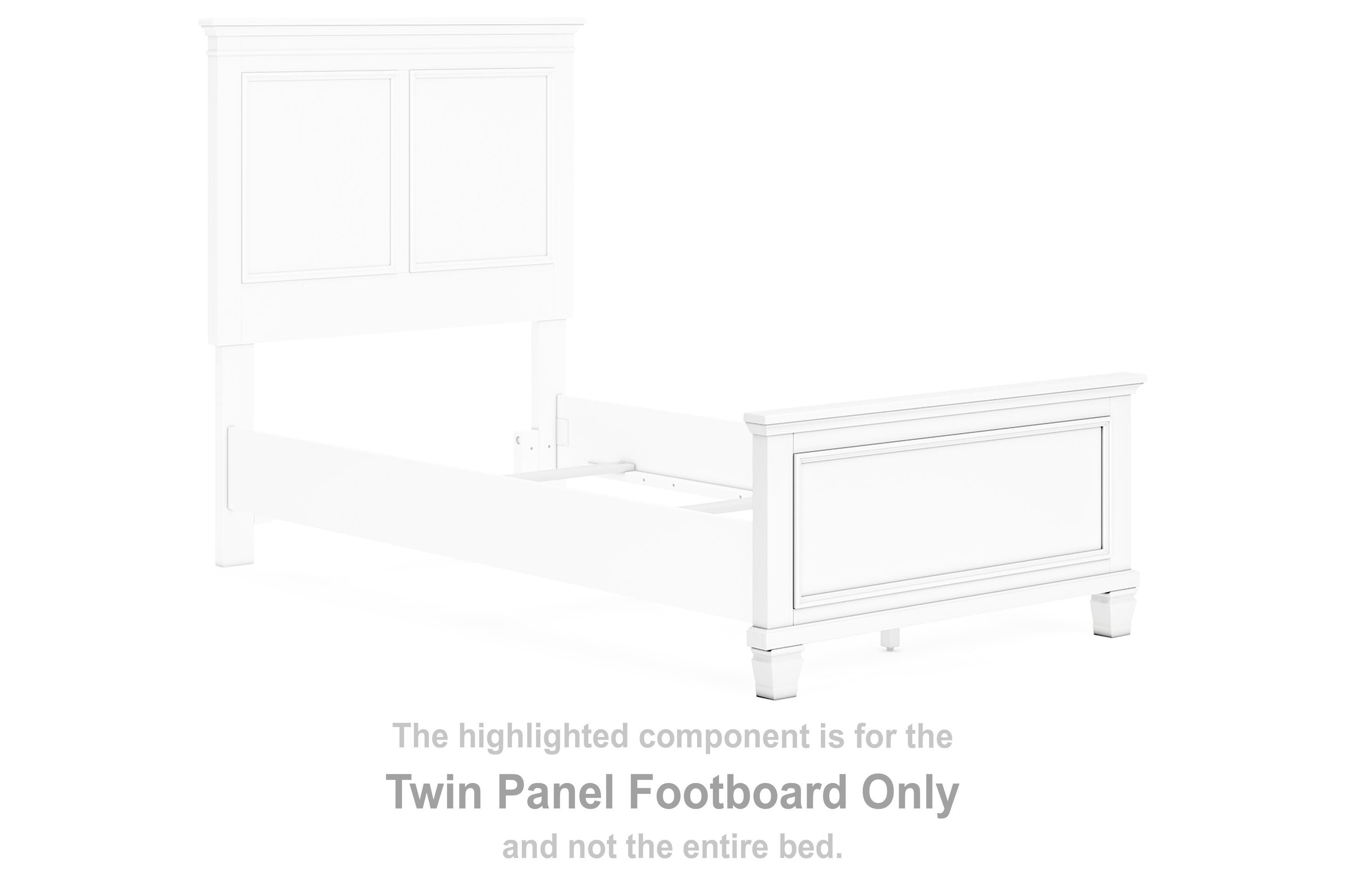 Fortman – Twin Panel Footboard – White