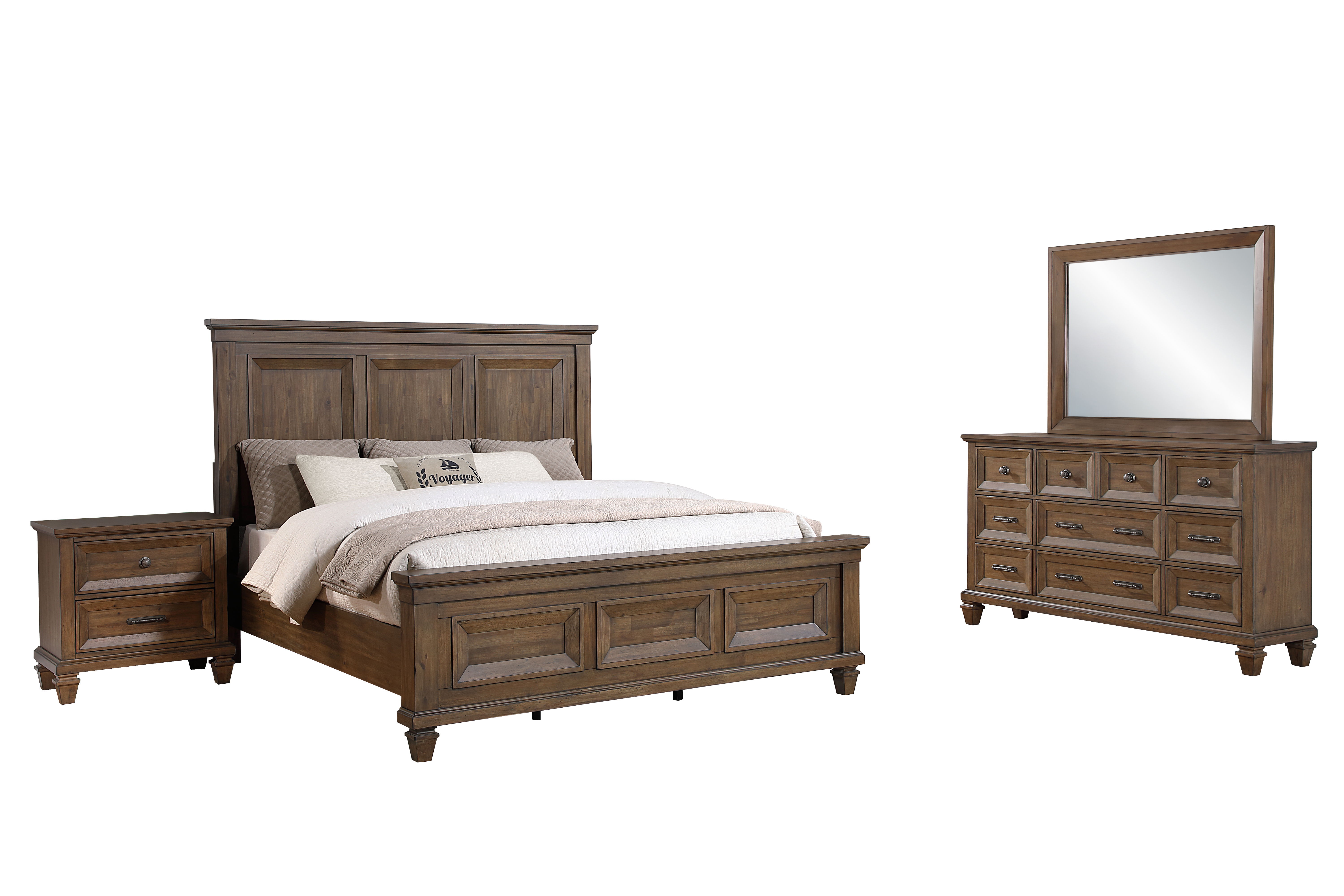 Eastern King · 4 Pc · Bed & Dresser & Mirror & Nightstand