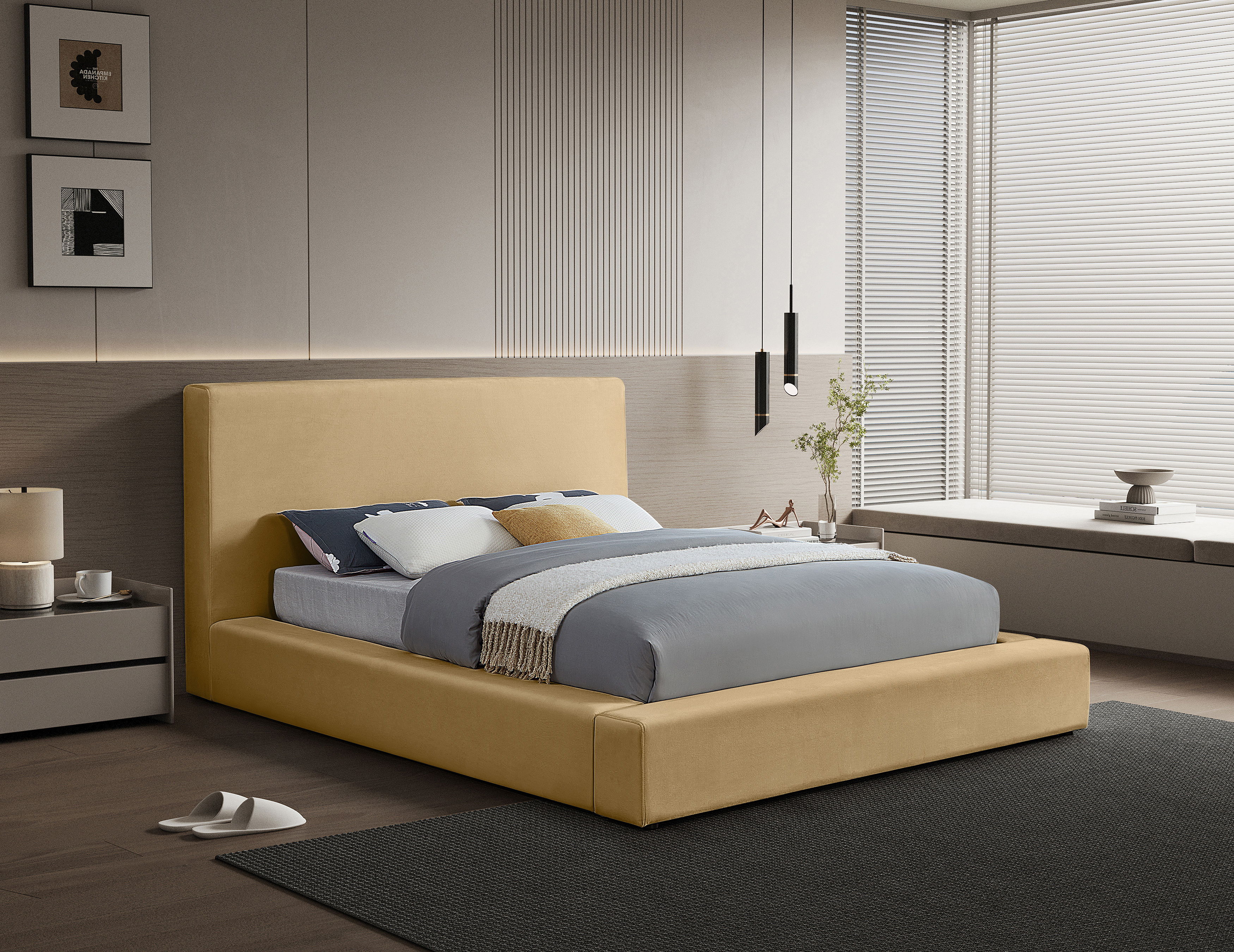 Dorian - King Bed - Camel