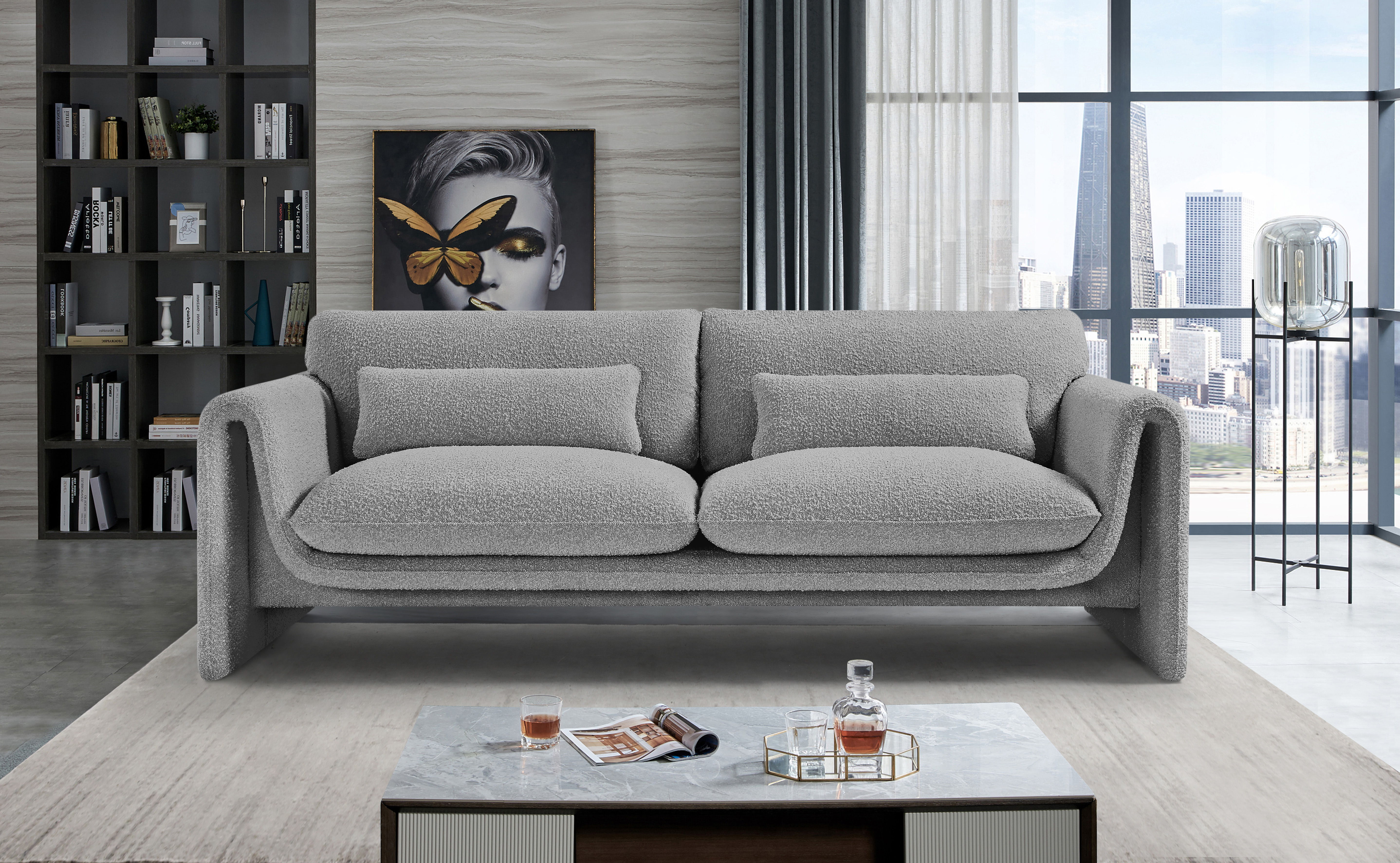 Stylus - Sofa - Gray