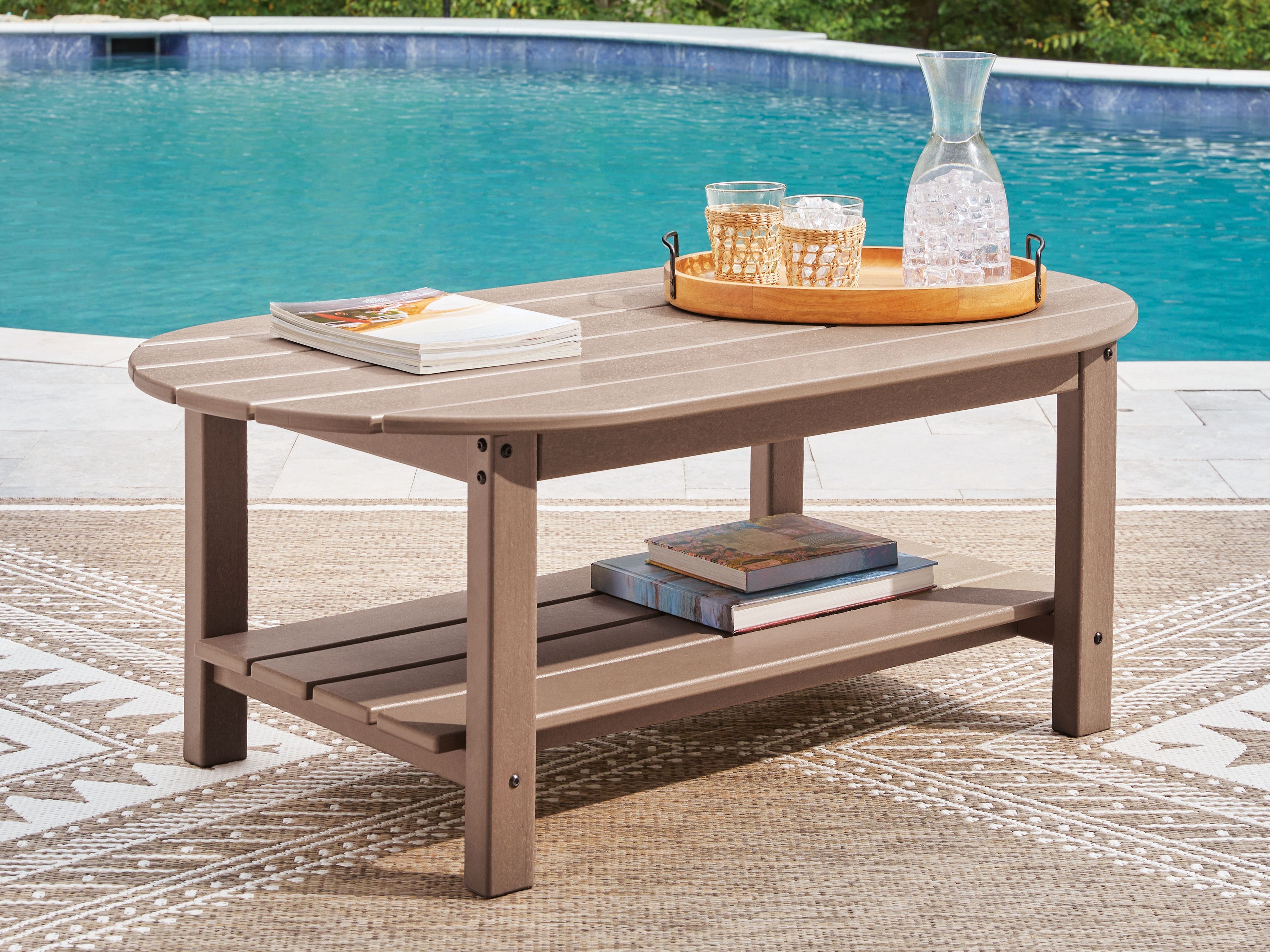 Grover Beach - Oval Cocktail Table - Driftwood