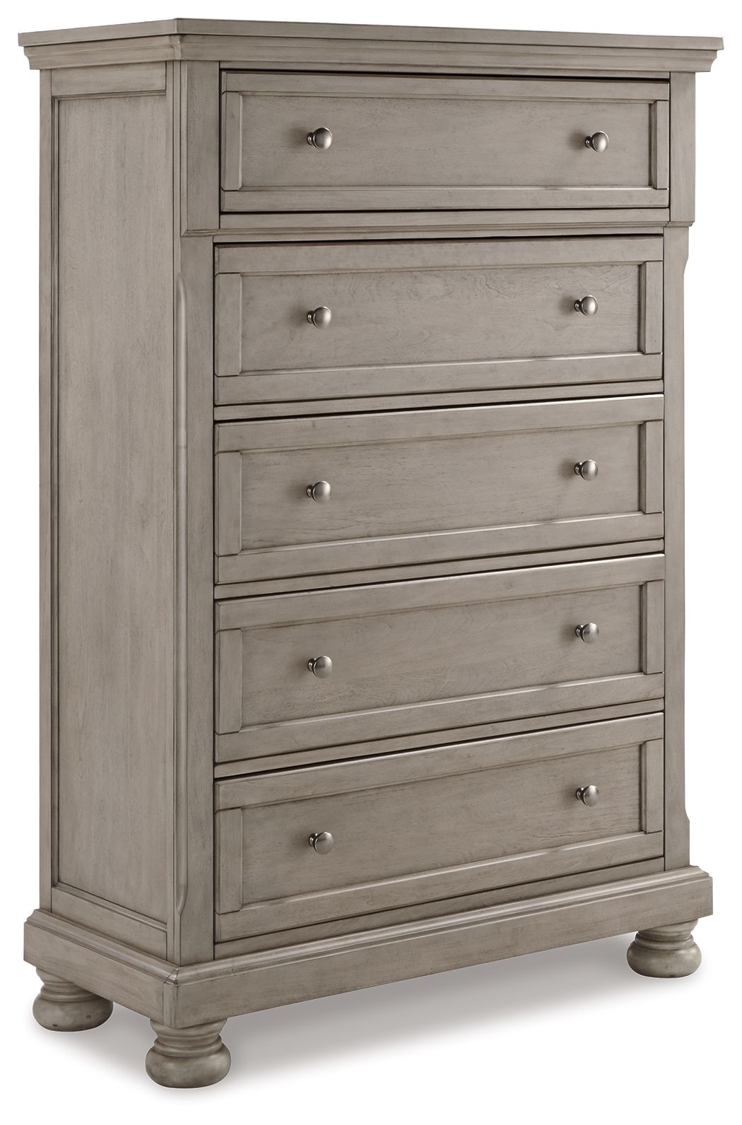 Ashley Furniture Lettner - King Panel Storage Bed - 6 Pc. - Dresser, Mirror, Chest, King Bed - Light Gray - Image 4