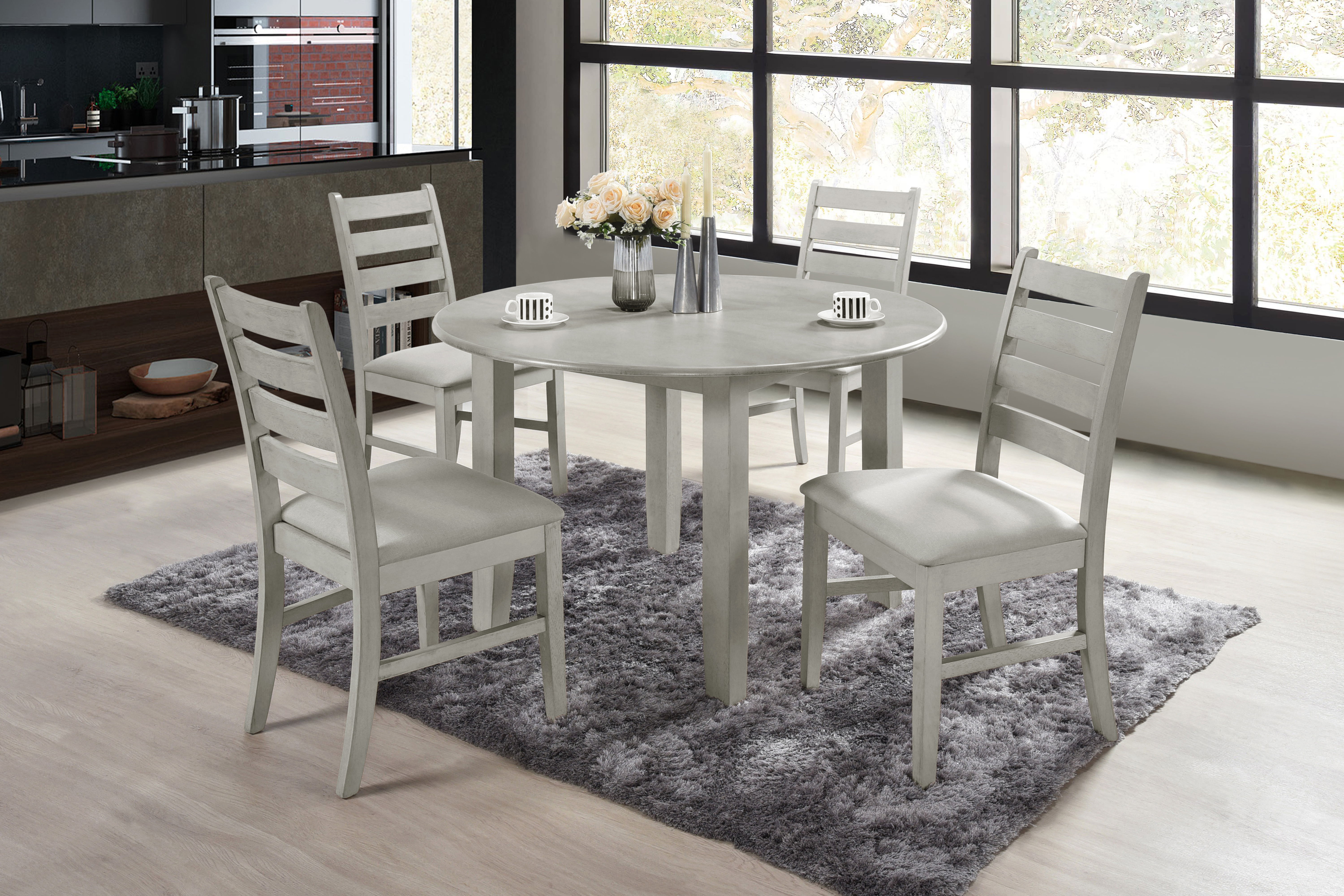 Pascal - Round Dining Table - Driftwood, light gray, view 6