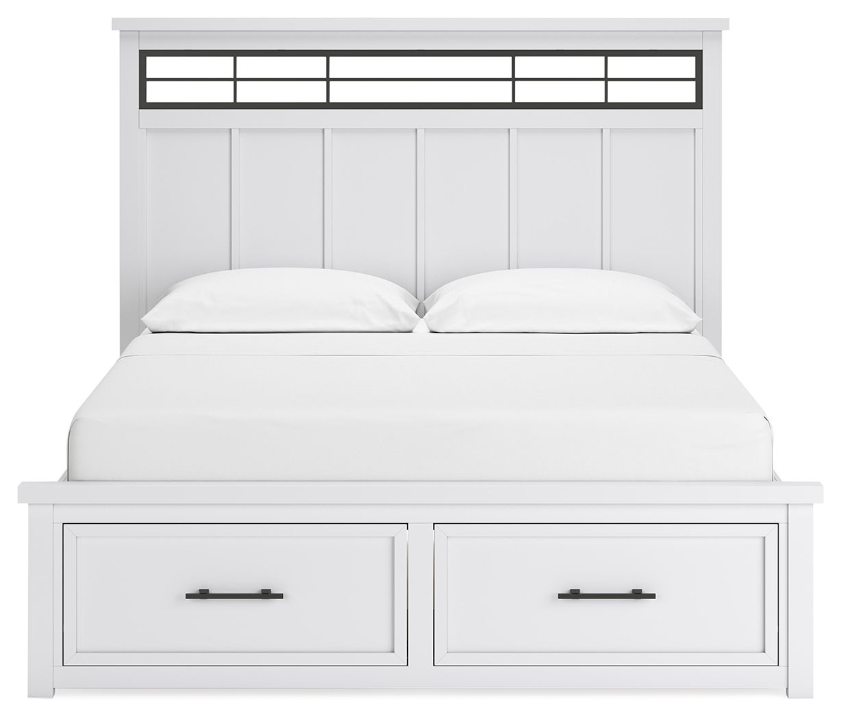 Ashley Furniture Ashbryn - California King Panel Storage Bed - White / Natural - Image 5