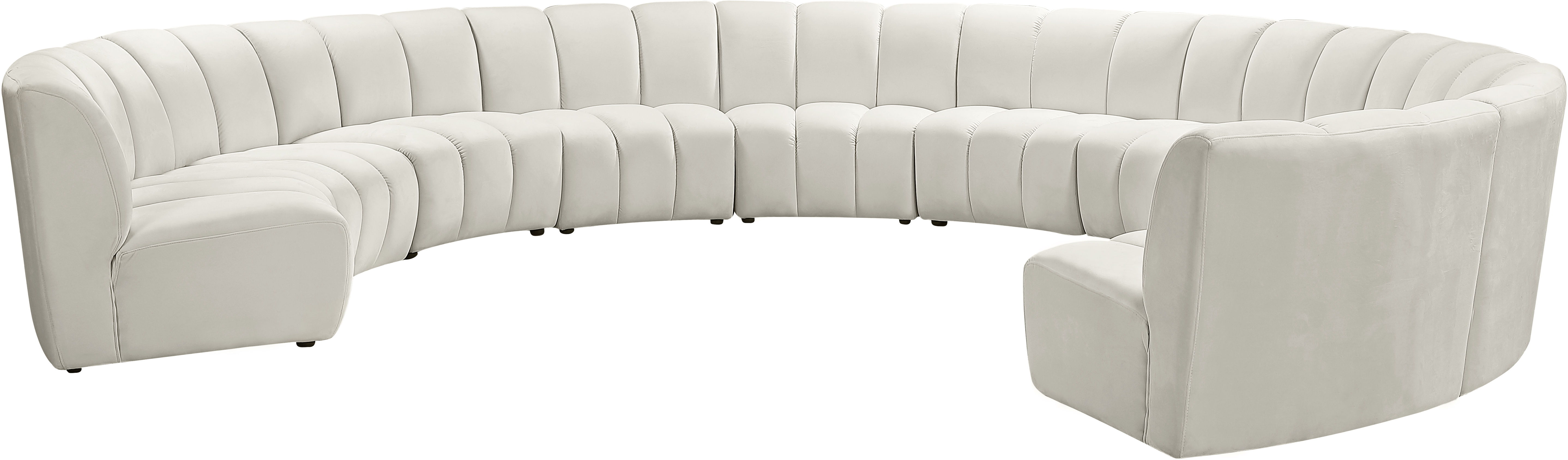 Infinity - 10 Piece Fabric Modular Sectional - Cream
