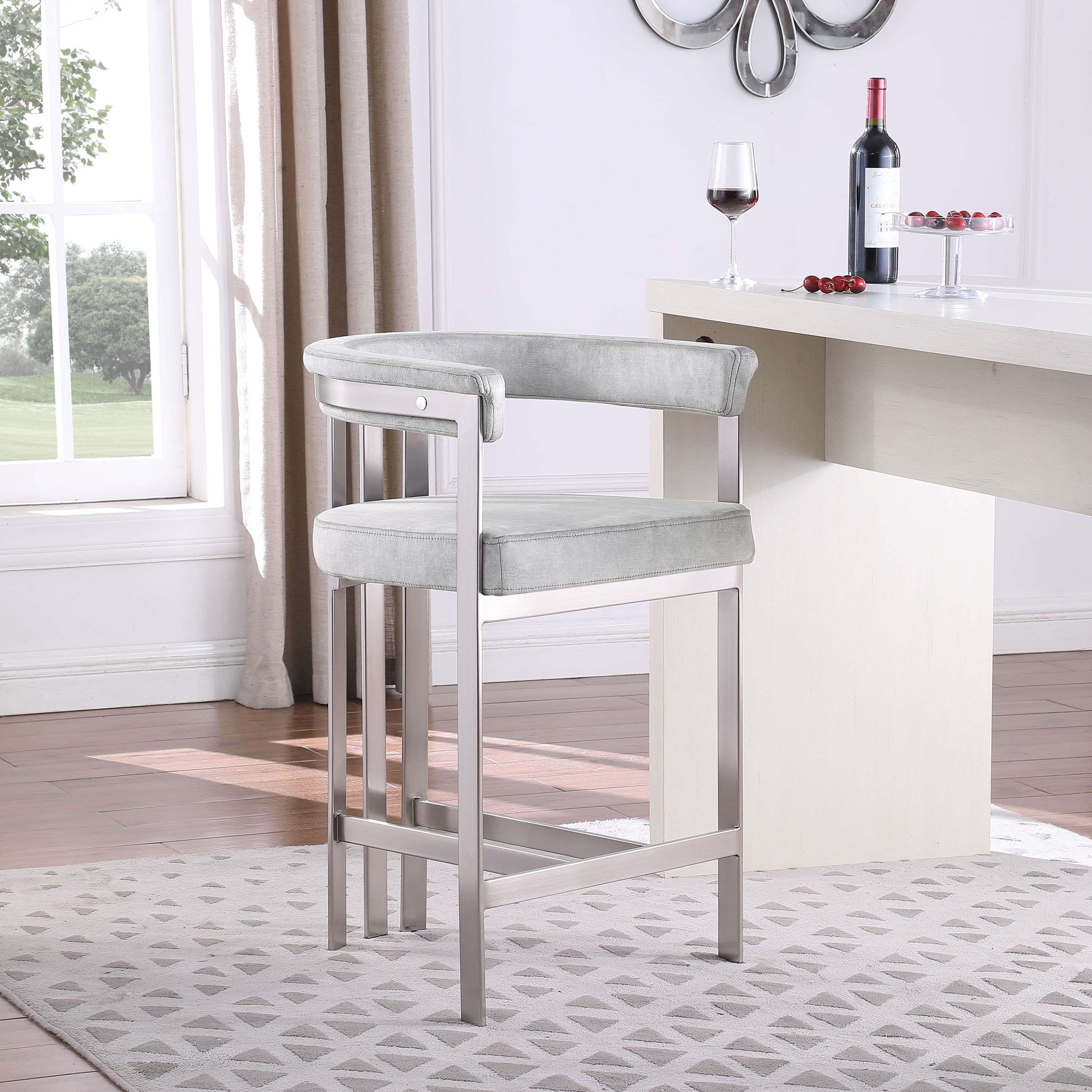 Marcello - Counter Stool (Set of 2) - Gray