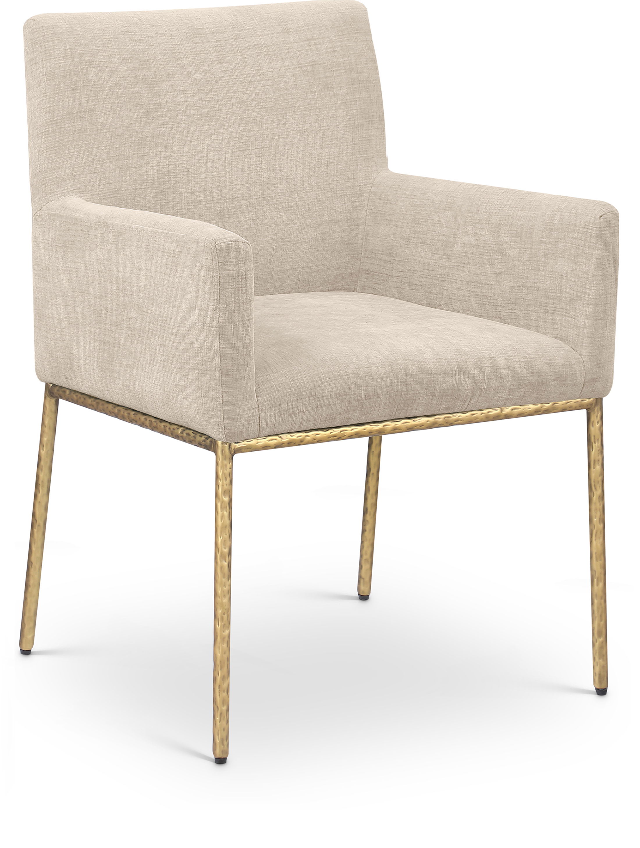 Reeves - Dining Chair With Gold Legs (Set of 2) - Beige