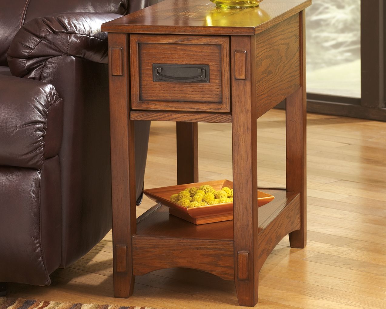 Ashley Furniture Breegin - Chair Side End Table - 1 Drawer - Brown - Image 10