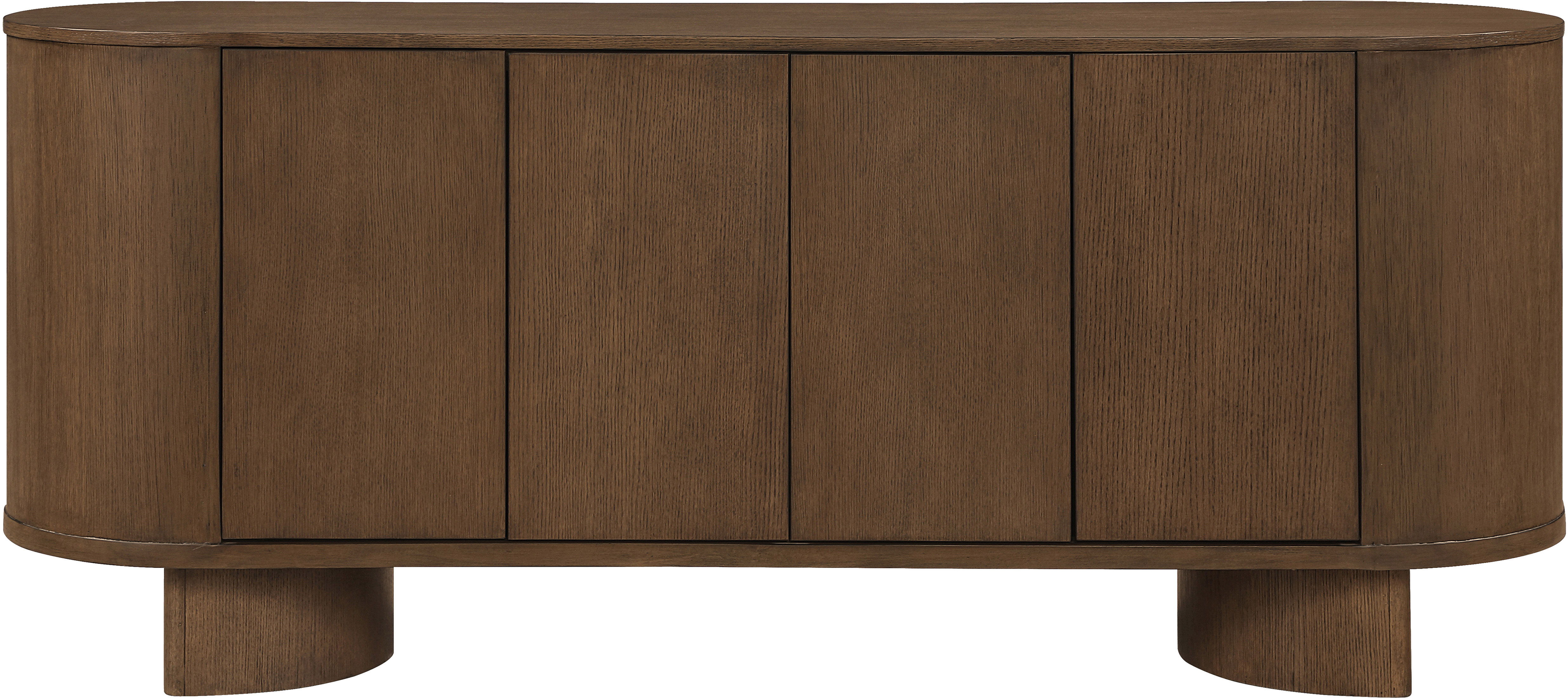Caldra - Oak Veneer And Solid Wood Sideboard / Buffet - Brown