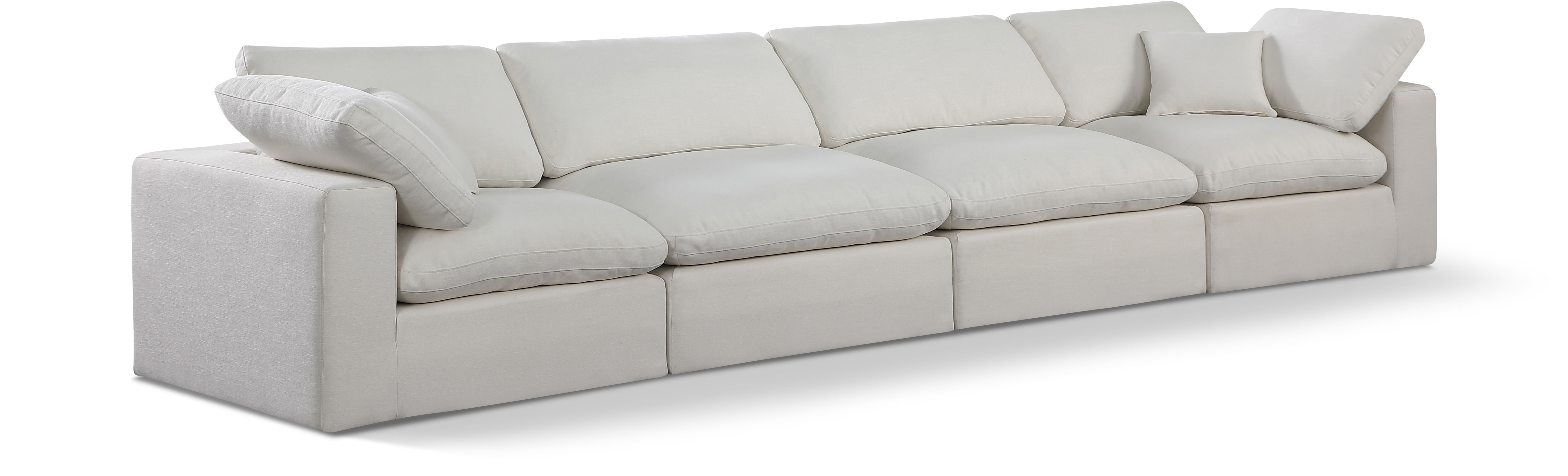 Comfy - Linen Modular Sofa 4 Seats - Cream