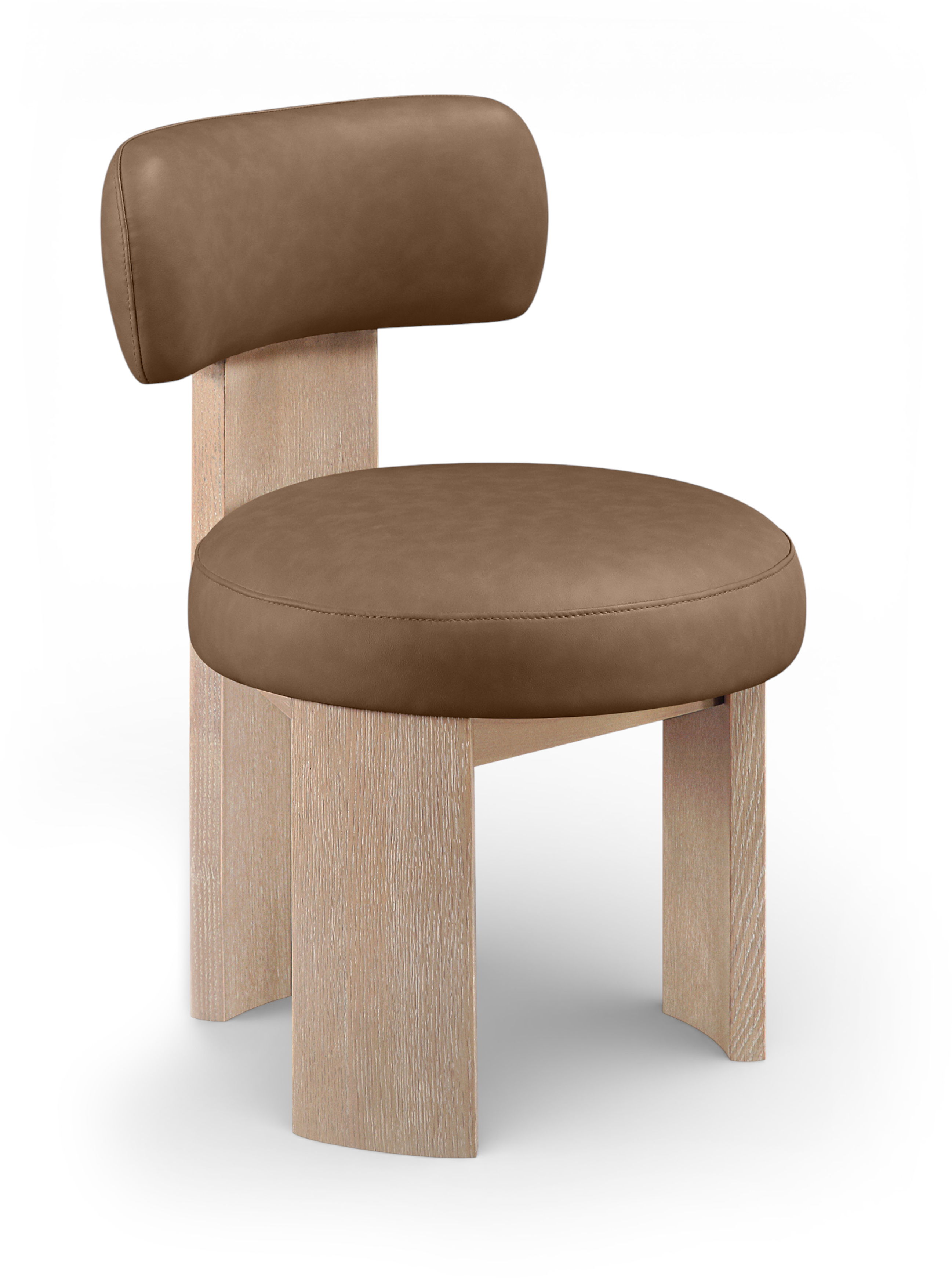 Atelier - Vegan Leather Upholstered Dining Chair (Set of 2) - Brown