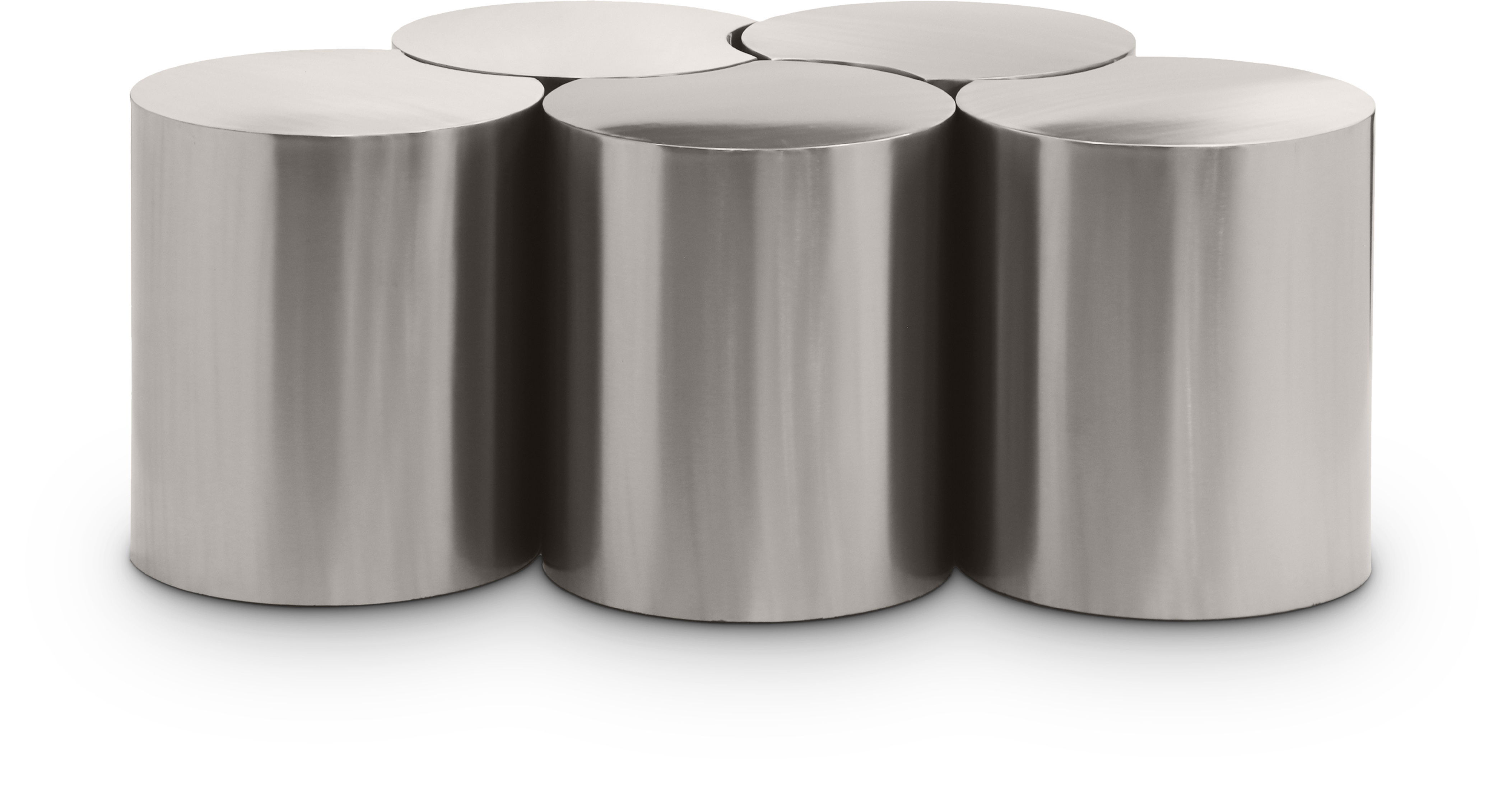 Dimple - 16" 5 Piece Modular Coffee Table - Silver
